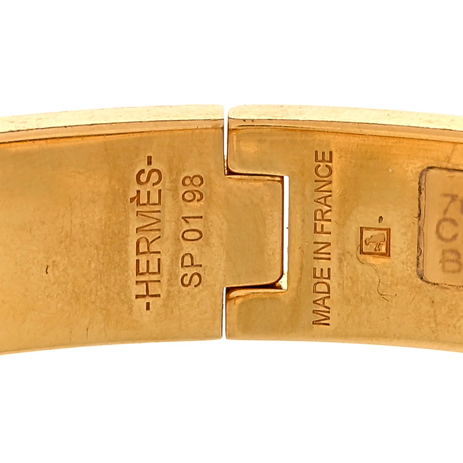 Enamel Narrow Clic Clac H Bracelet PM White - Image 3