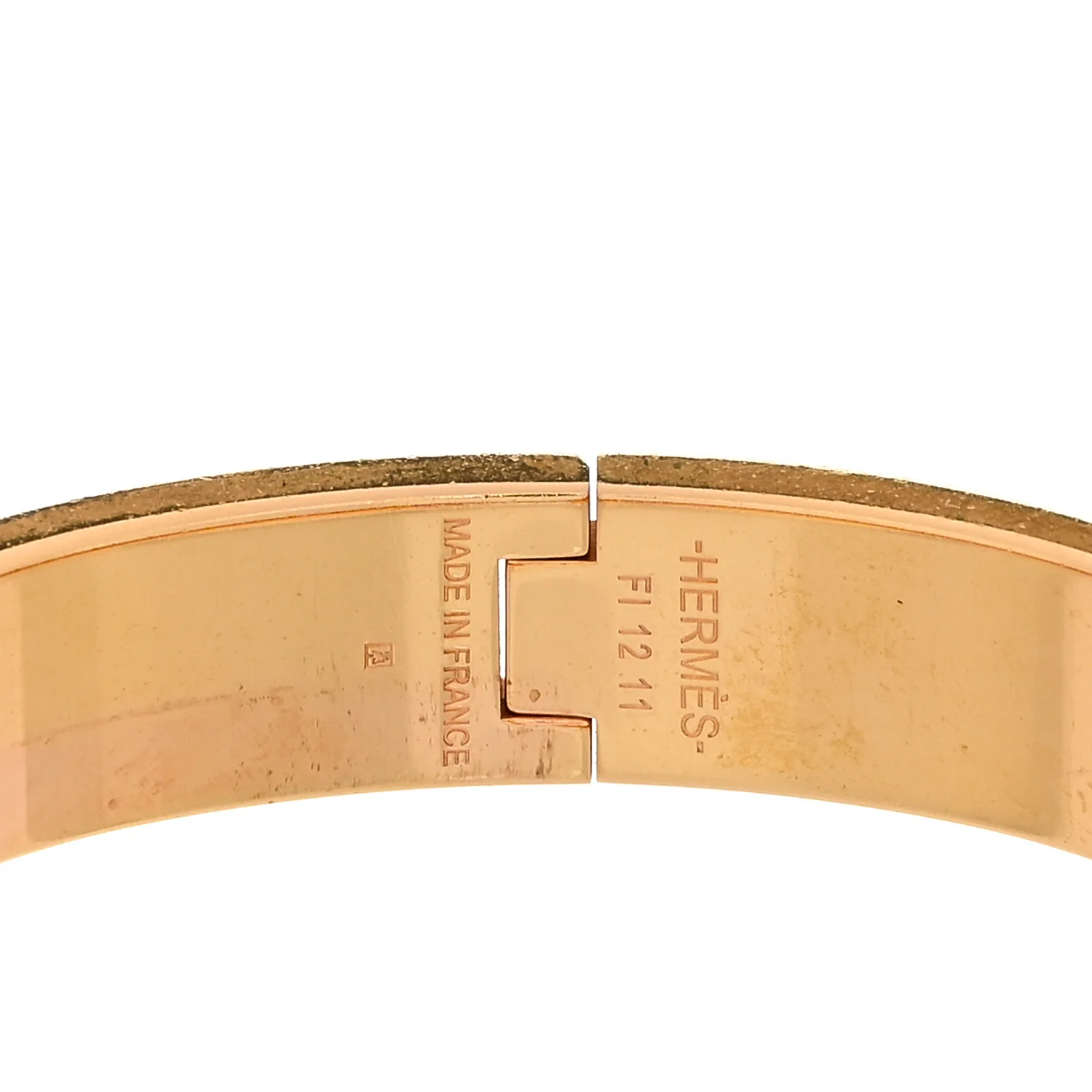Enamel Narrow Clic Clac H Bracelet PM White - Image 3