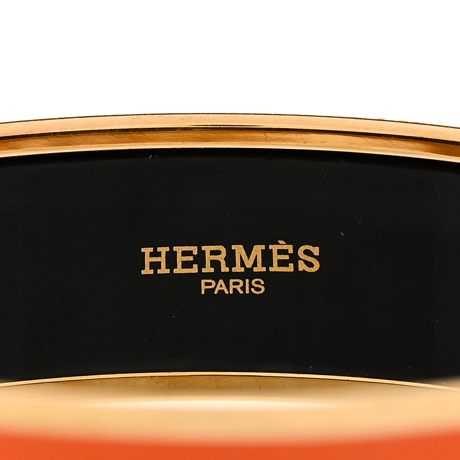 Enamel Printed Caleche Wide Bracelet 70 Orange - Image 3