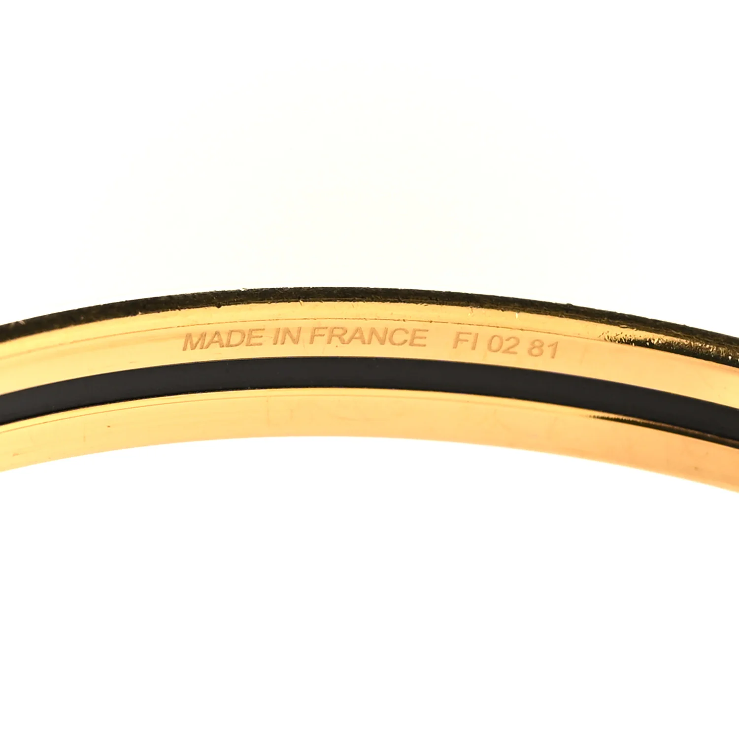 Enamel Printed Extra Narrow Uni Bracelet 70 Creme - Image 8