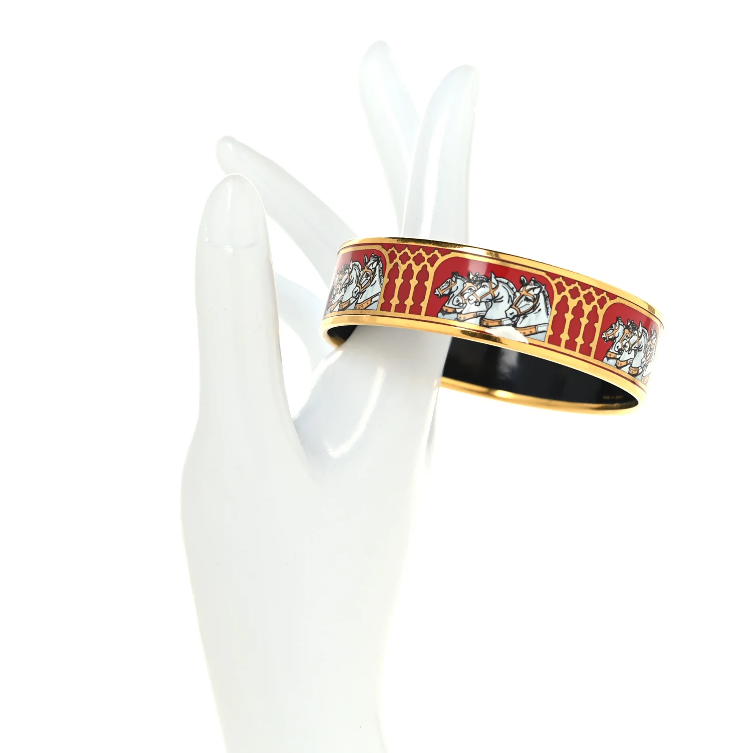 Enamel Printed Horses Wide Bracelet 70 - Image 2