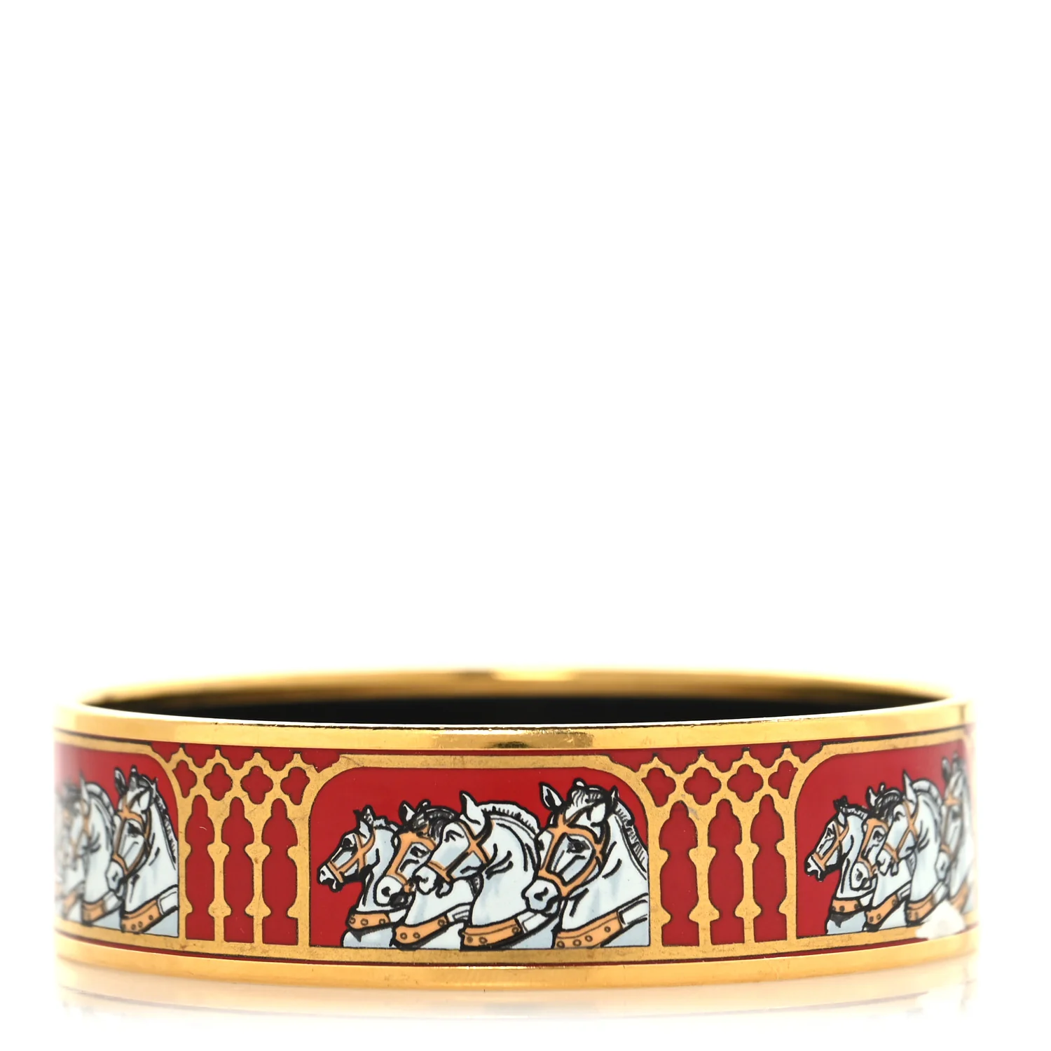 Enamel Printed Horses Wide Bracelet 70 - Image 3