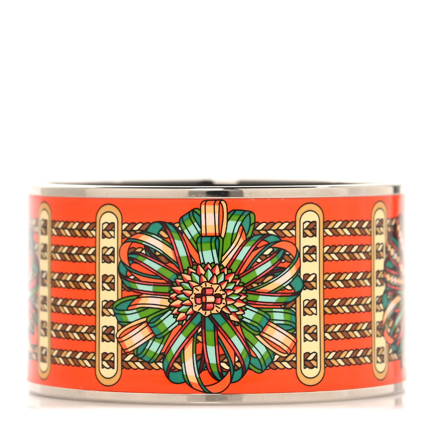 Enamel Printed Rubans de Cheval Extra Wide Bracelet 65