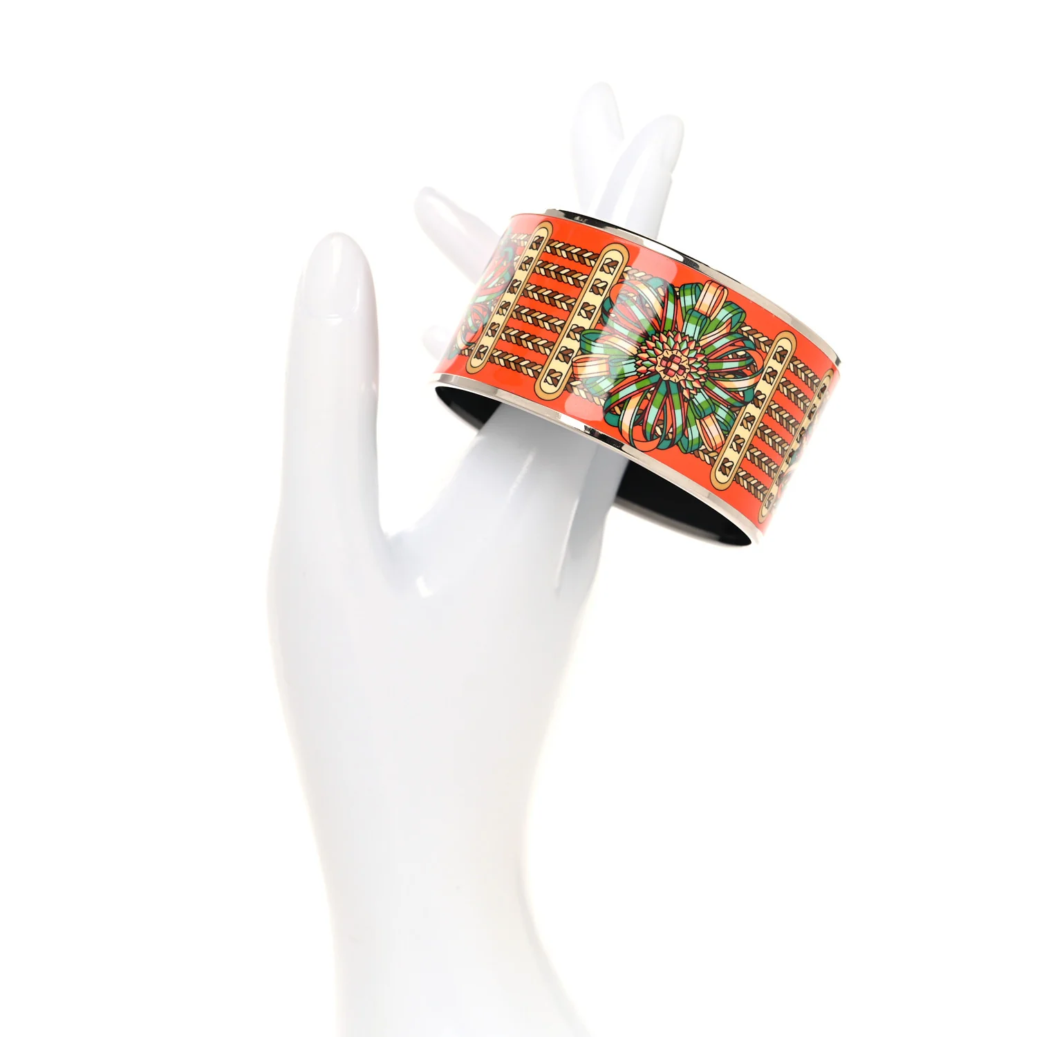 Enamel Printed Rubans de Cheval Extra Wide Bracelet 65 - Image 2