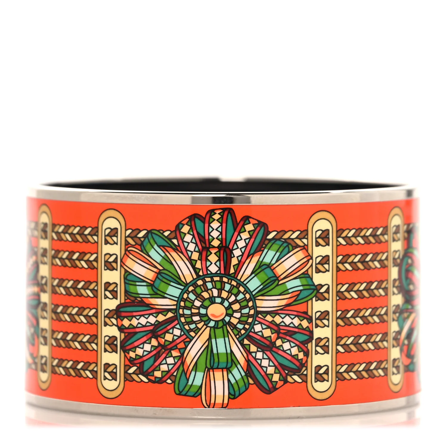 Enamel Printed Rubans de Cheval Extra Wide Bracelet 65 - Image 3