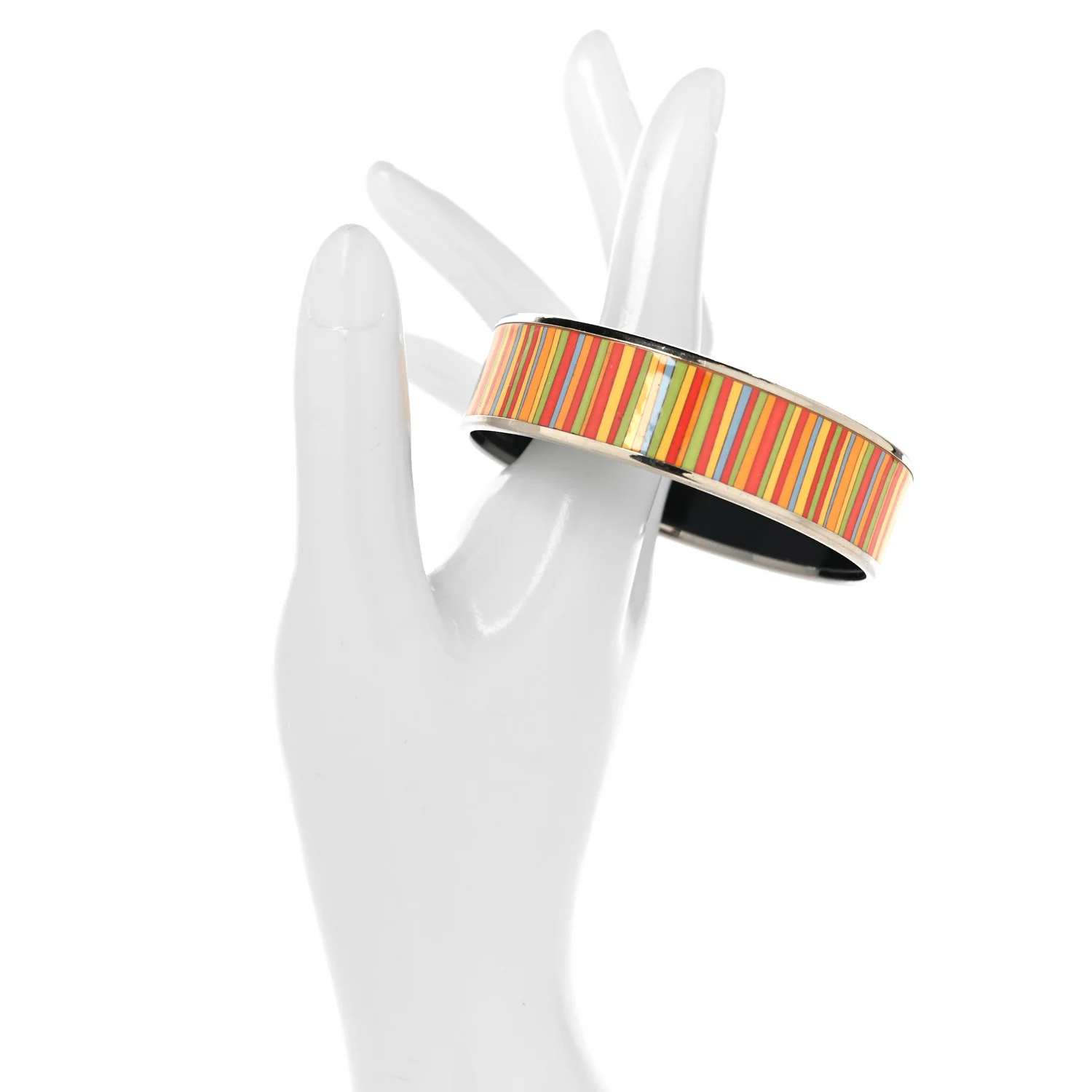 Enamel Printed Stripes Wide Bracelet 65 - Image 5