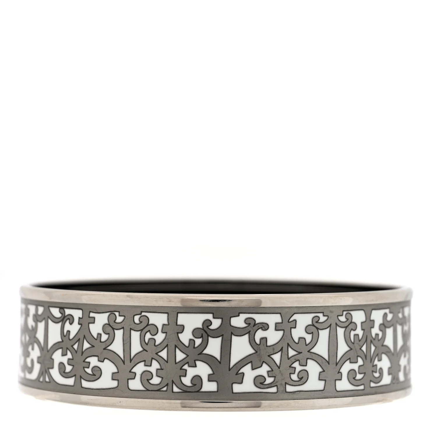 Enamel Printed Wide Balcons du Guadalquivir Bracelet Silver