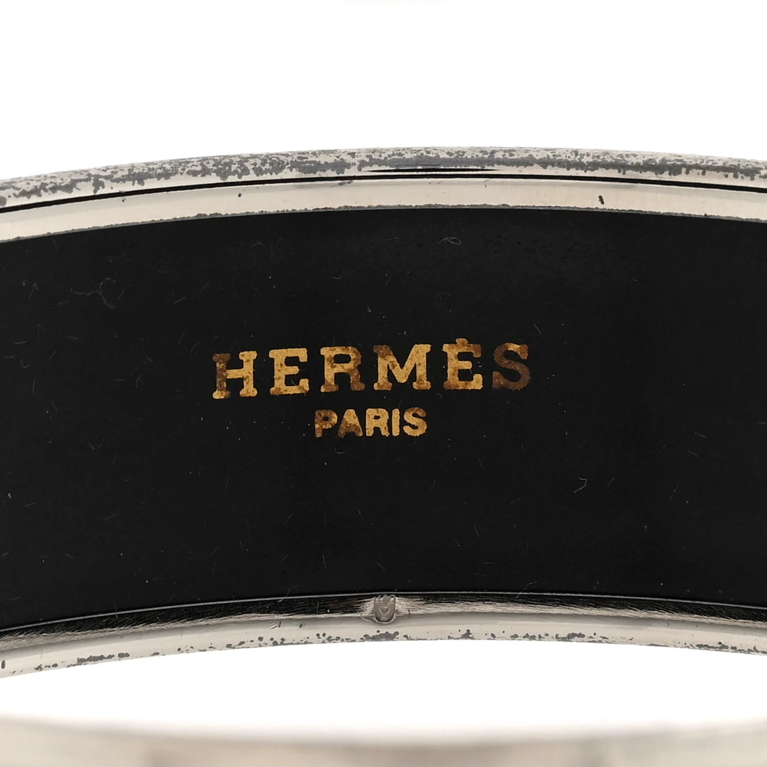 Enamel Printed Wide Bracelet M White - Image 4