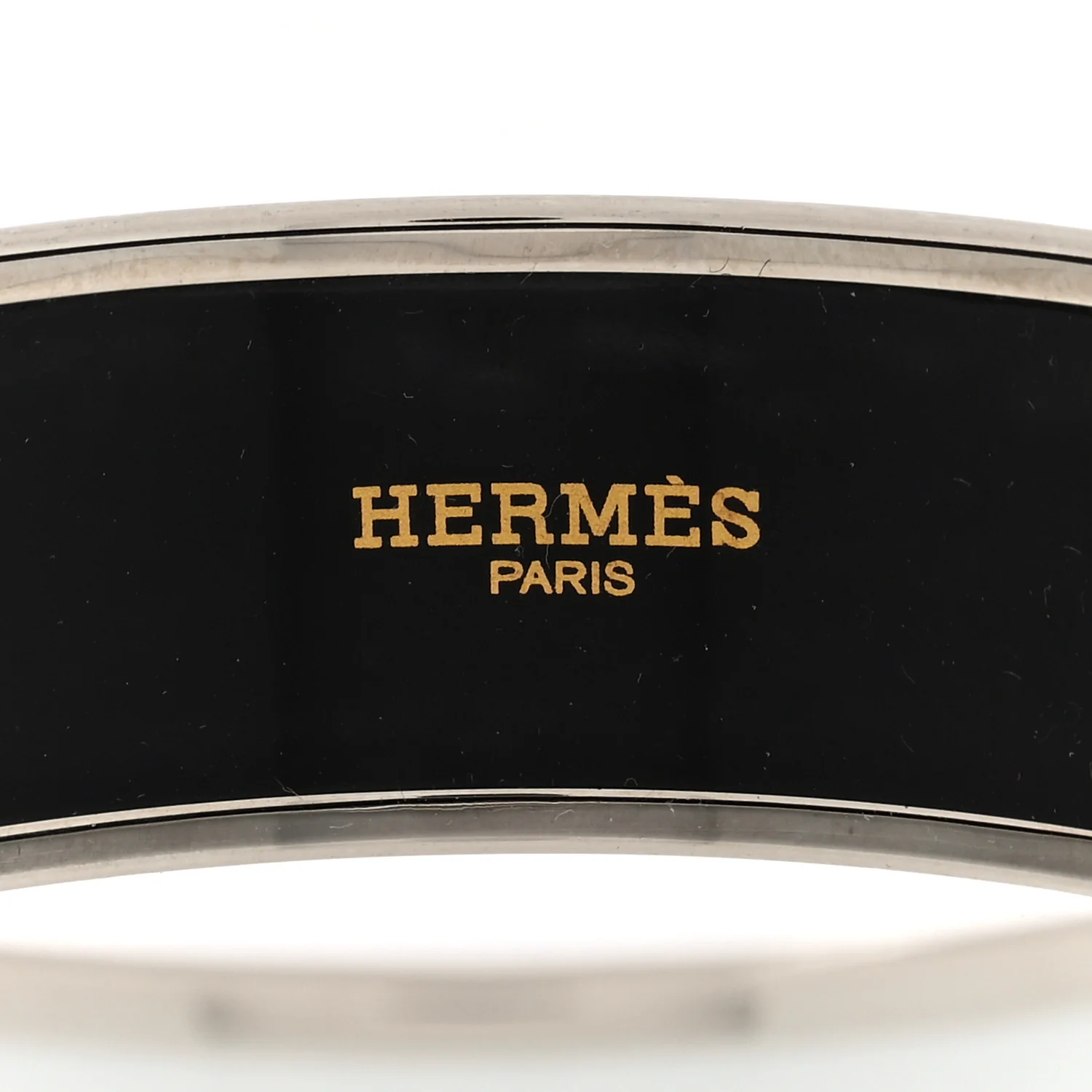 Enamel Printed Wide Caleche Bracelet White - Image 4