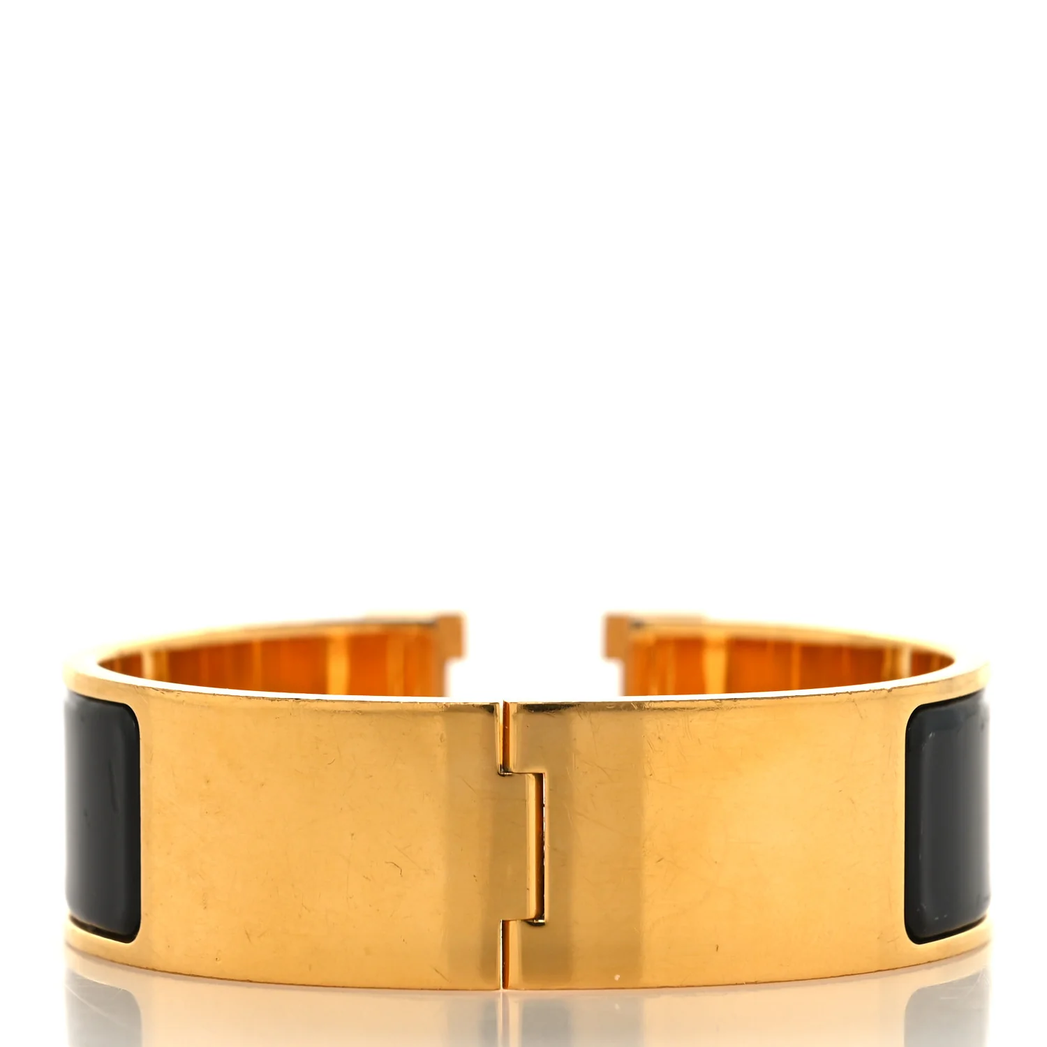 Enamel Wide Clic Clac H Bracelet GM Black - Image 3