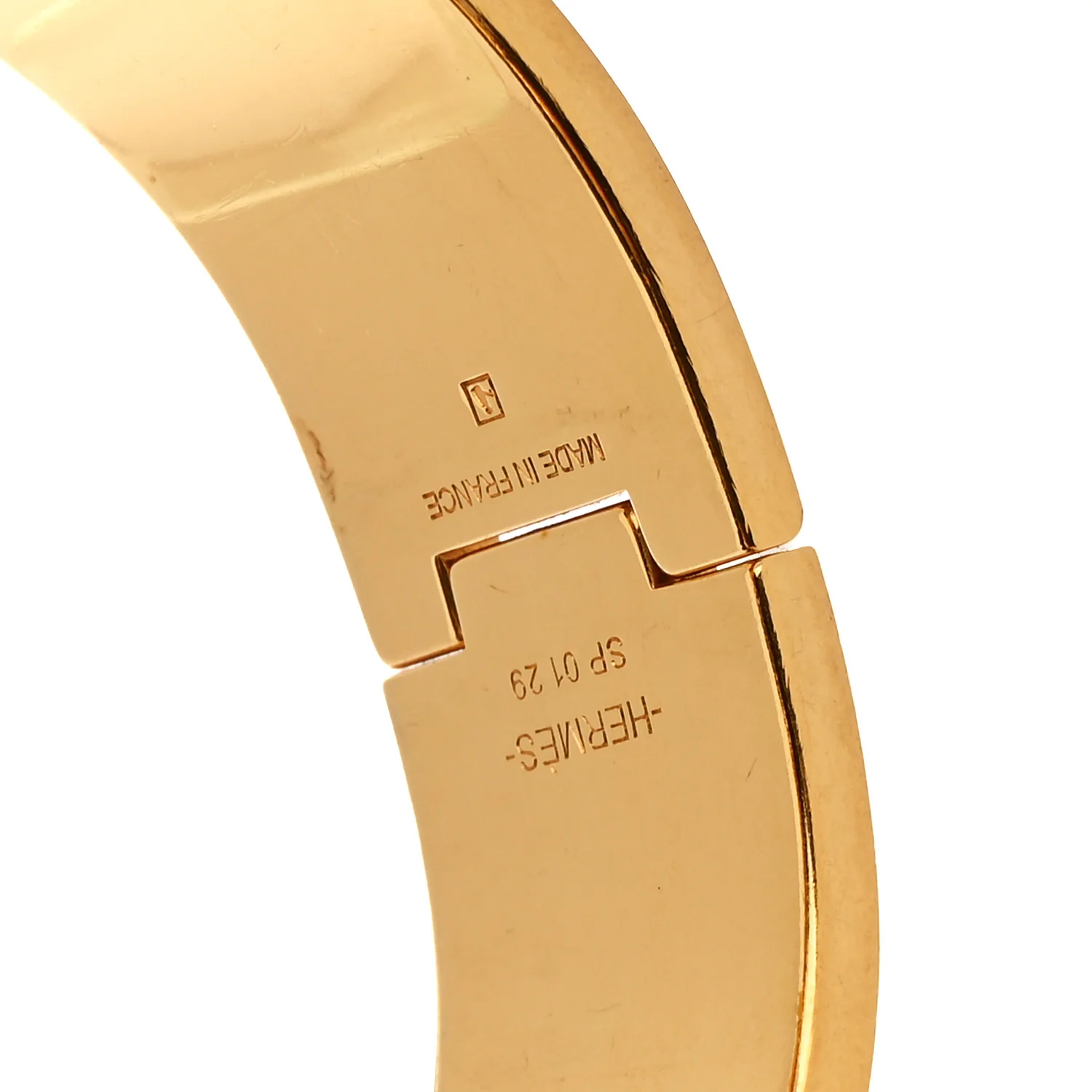 Enamel Wide Clic Clac H Bracelet Marron Glace - Image 4