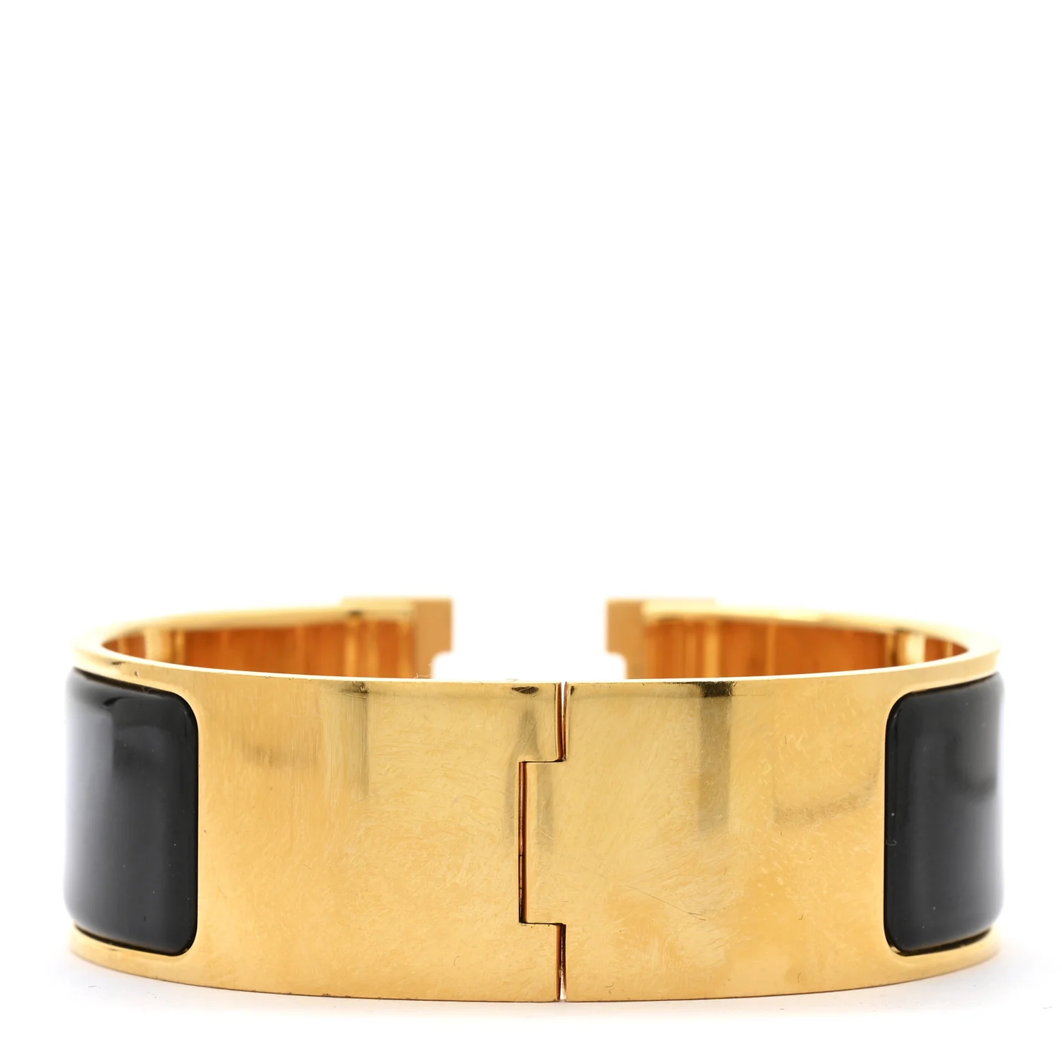 Enamel Wide Clic Clac H Bracelet PM Black - Image 3