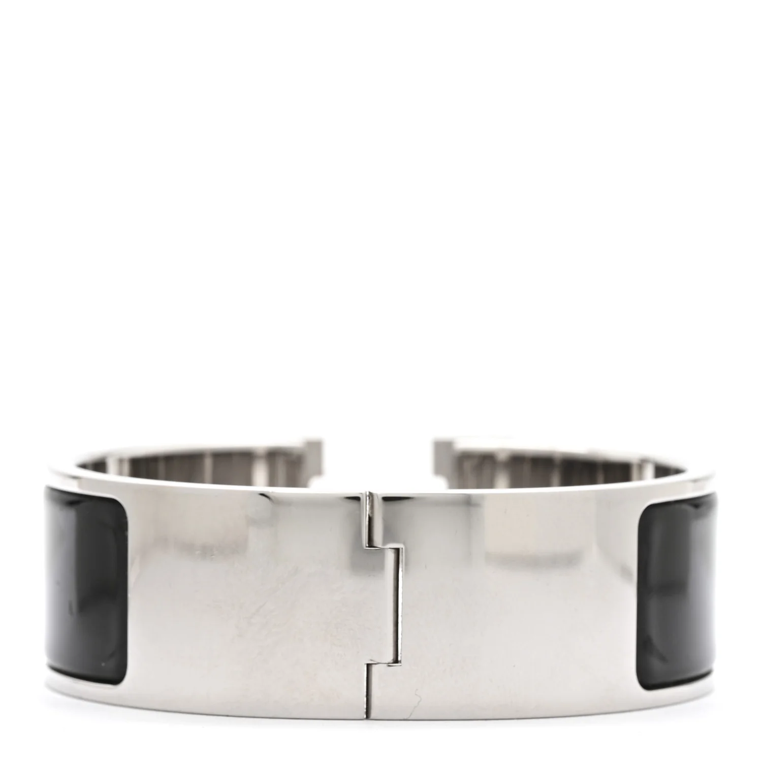 Enamel Wide Clic Clac H Bracelet PM Black - Image 3