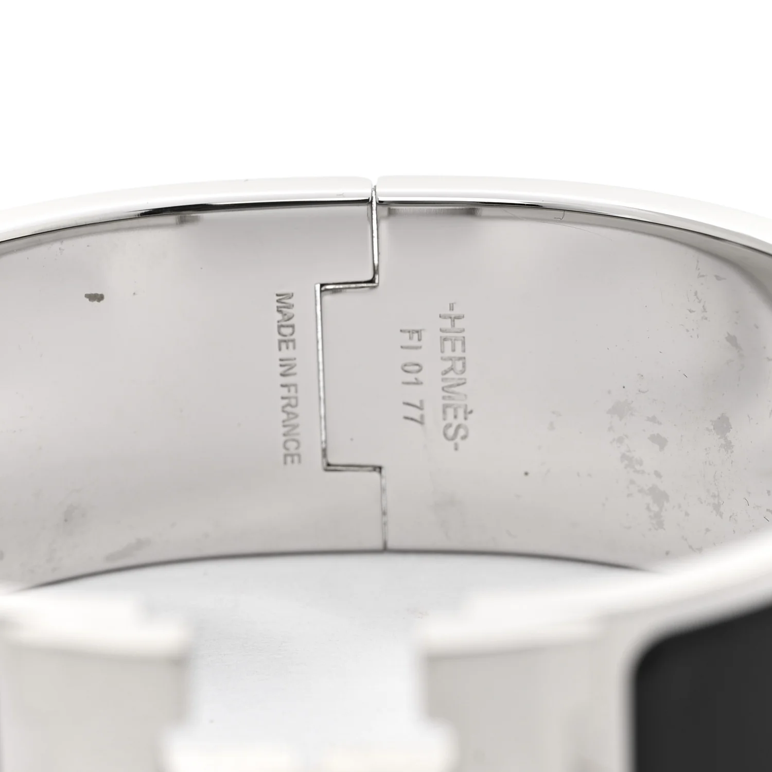 Enamel Wide Clic Clac H Bracelet PM Black - Image 5