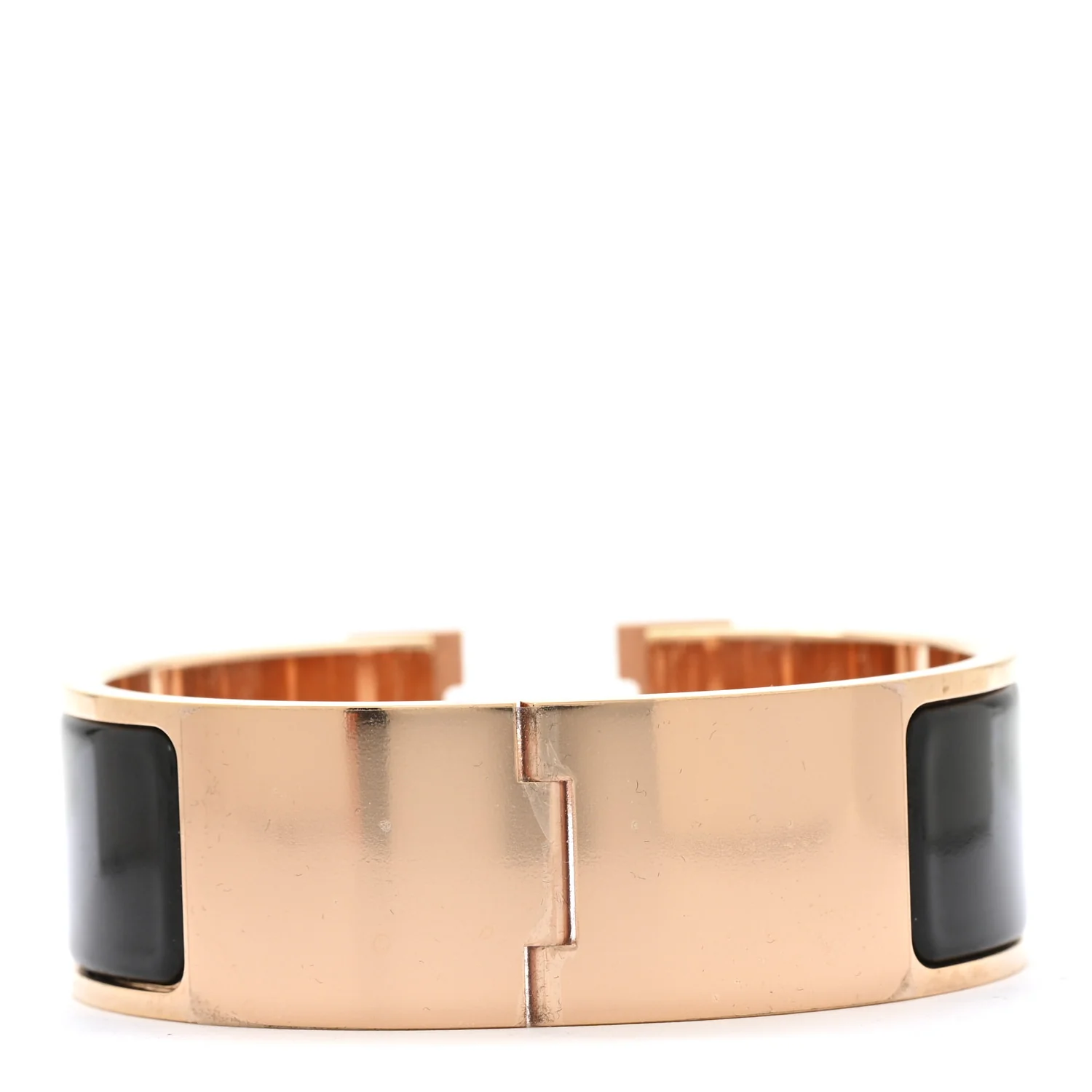 Enamel Wide Clic Clac H Bracelet PM Black - Image 3