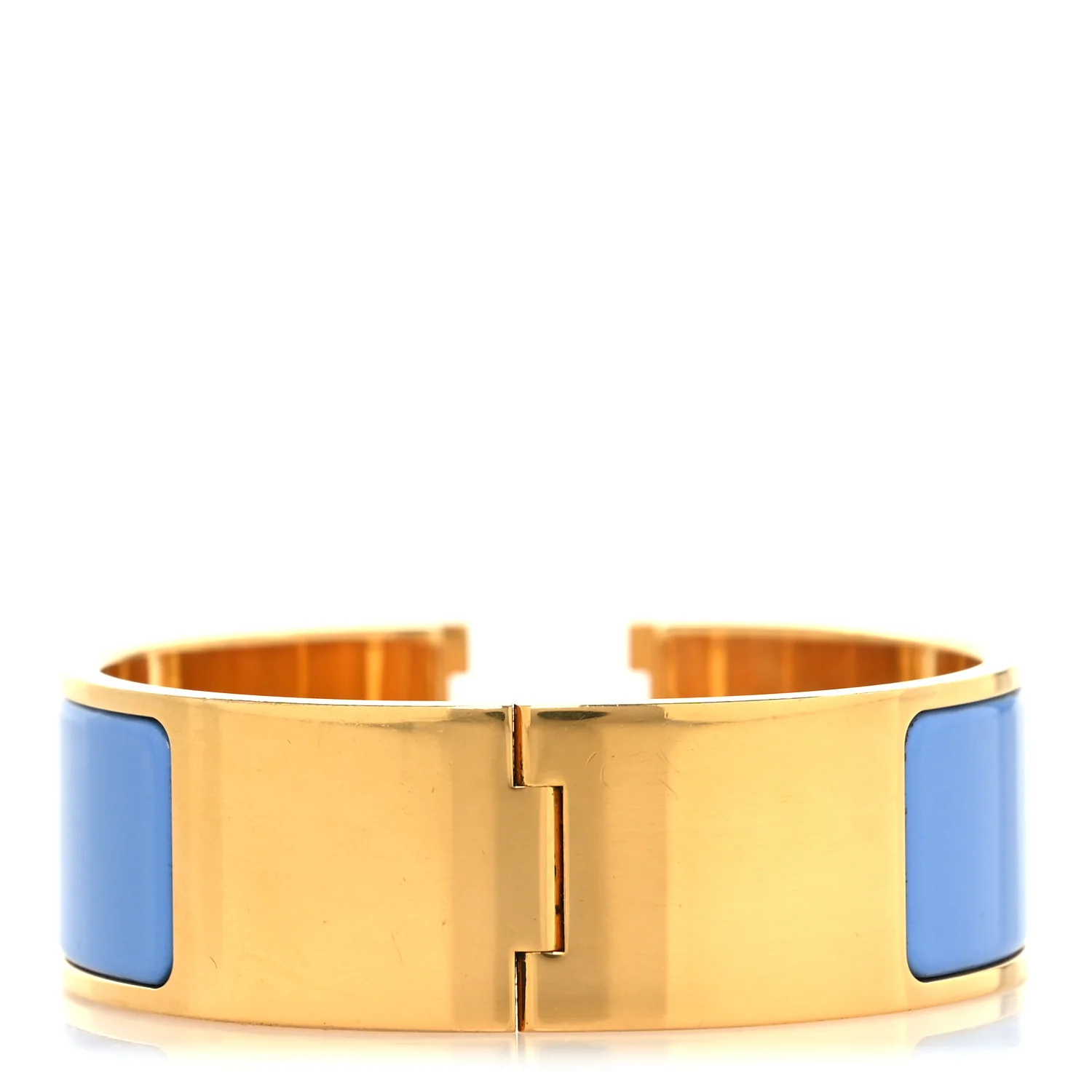 Enamel Wide Clic Clac H Bracelet PM Bleu Transat - Image 3