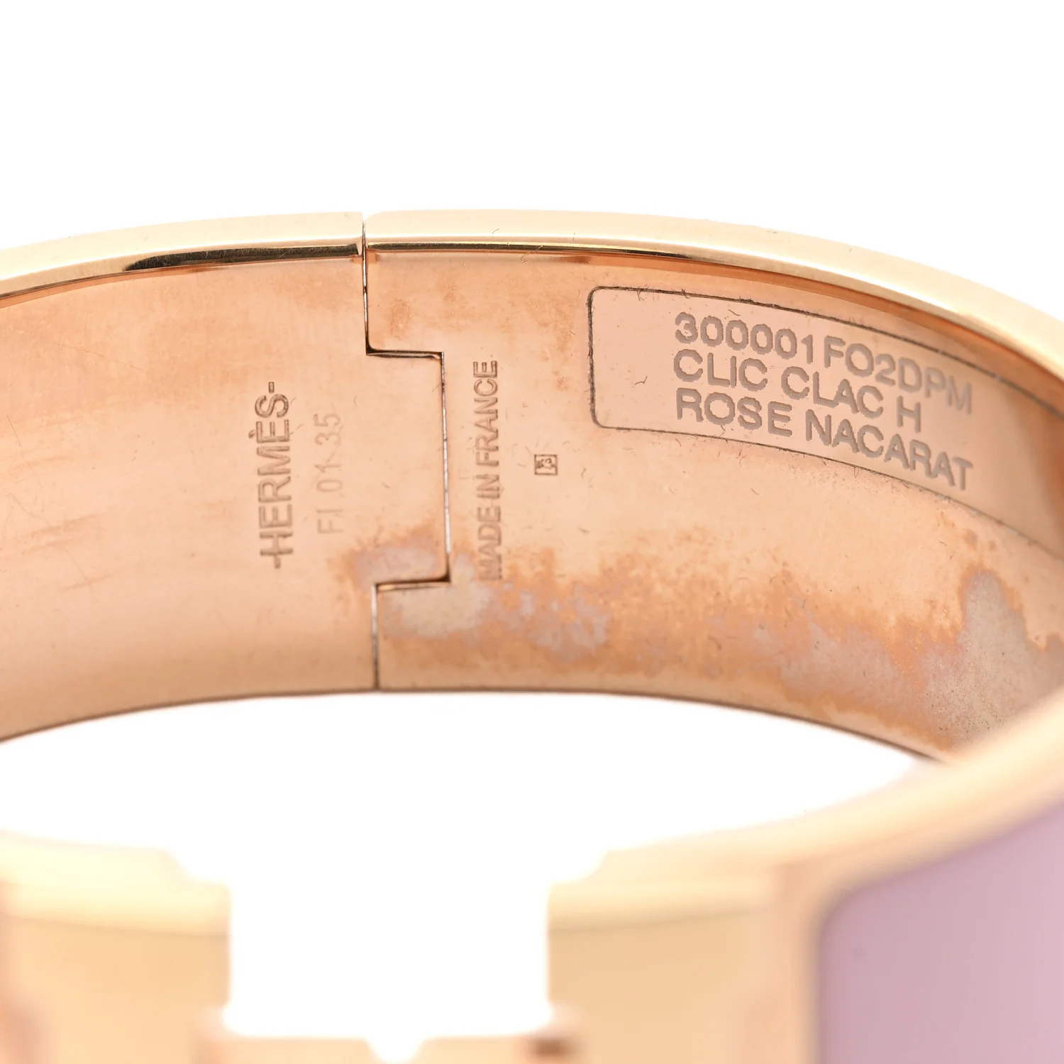 Enamel Wide Clic Clac H Bracelet PM Rose Nacarat - Image 5