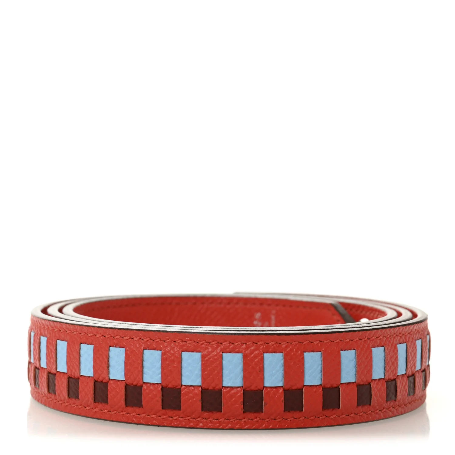 Epsom 25mm Tressage Shoulder Strap Capucine Celeste Rouge H - Image 2
