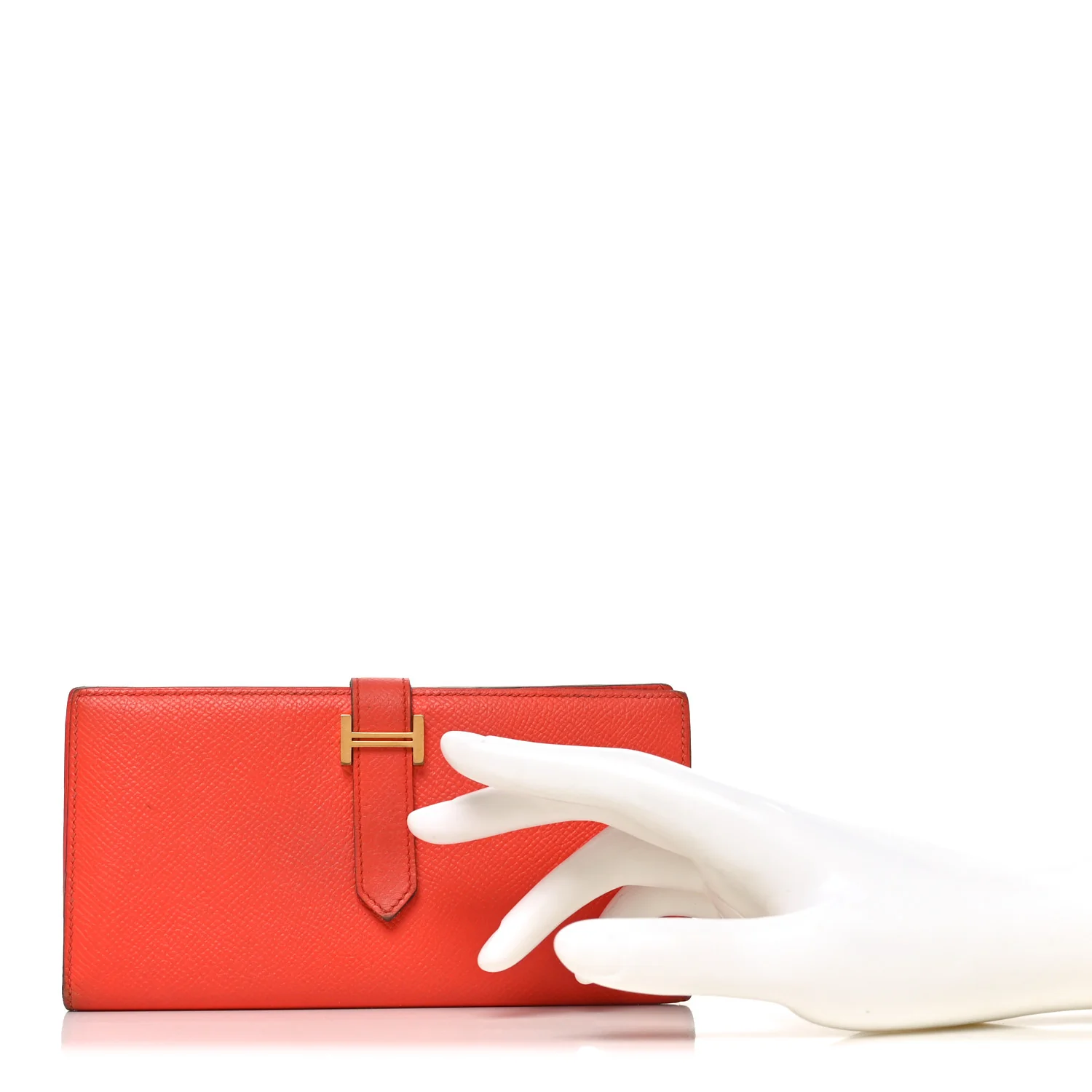 Epsom Bearn Gusset Wallet Orange Poppy - Image 2