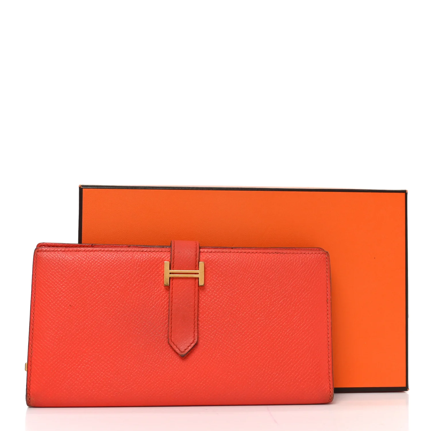 Epsom Bearn Gusset Wallet Orange Poppy - Image 7