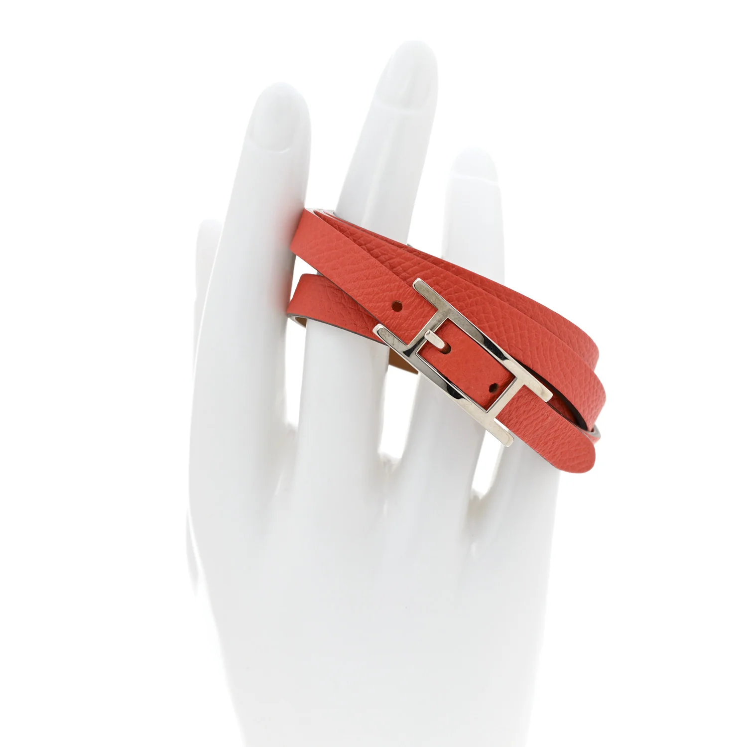 Epsom Behapi Quad Tour Bracelet M Orange Poppy - Image 2