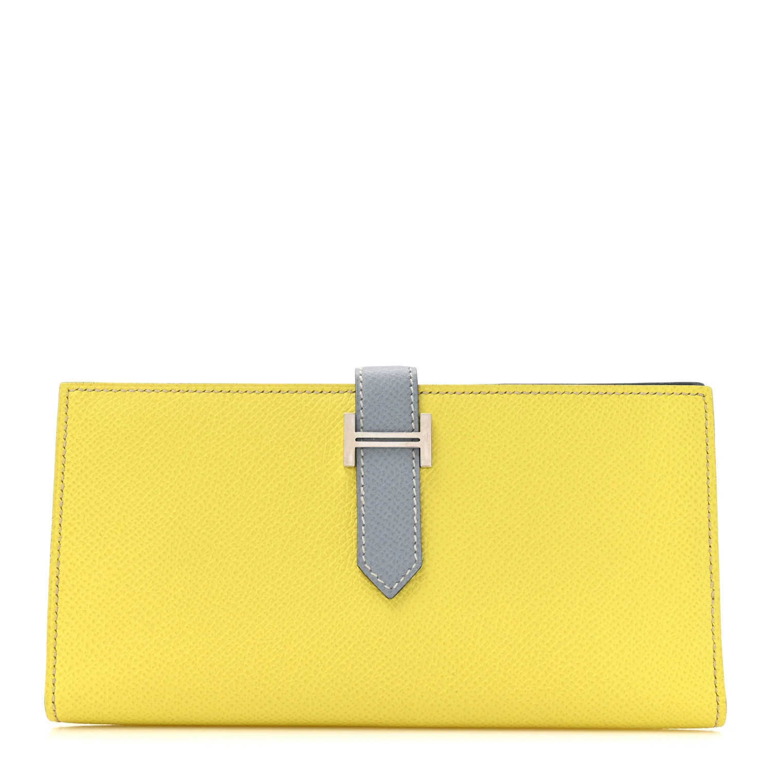 Epsom Bi-Color Bearn Gusset Wallet Lime Bleu Lin - Image 2