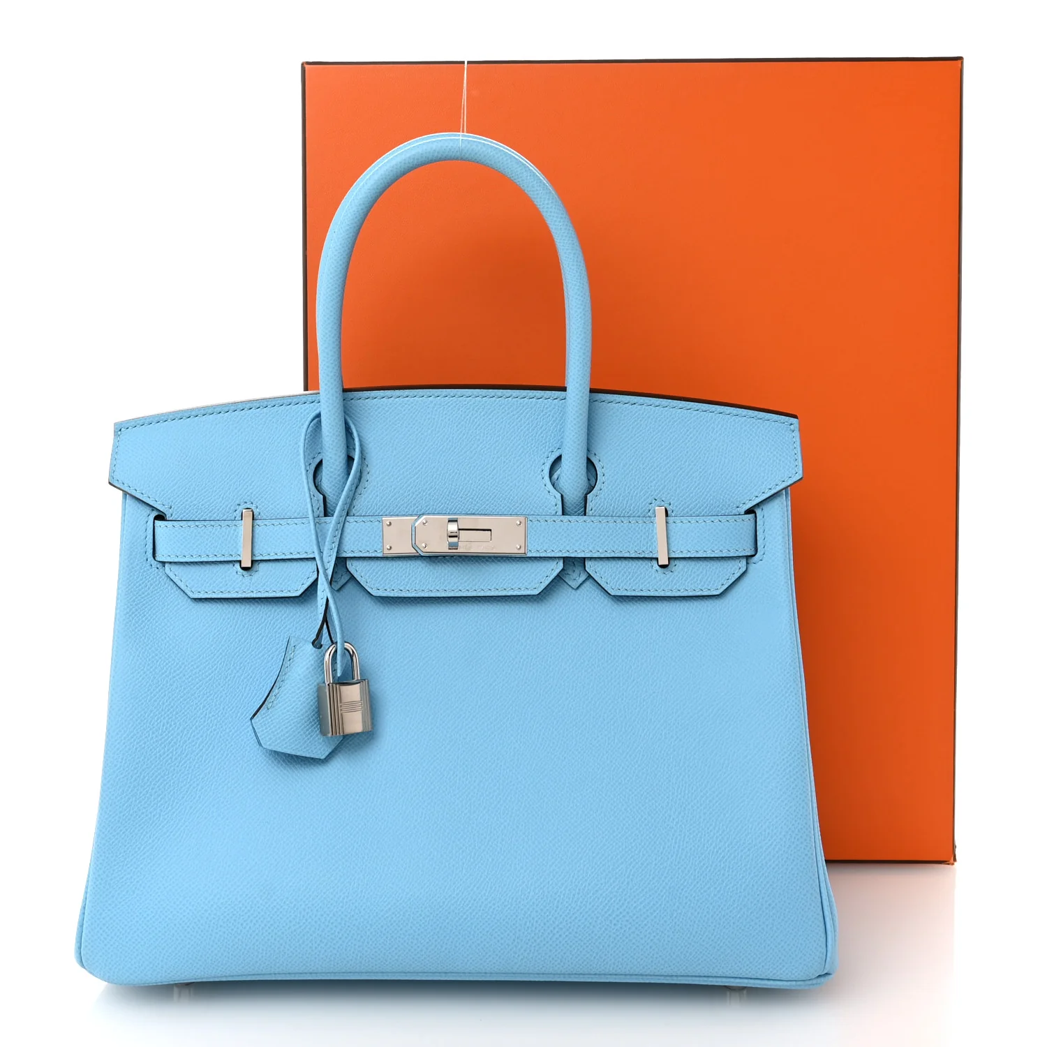 Epsom Birkin 30 Celeste - Image 13