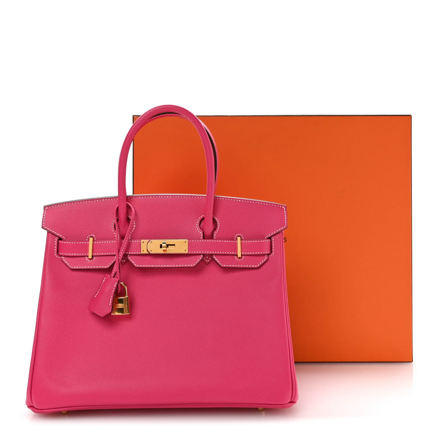 Epsom Birkin 30 Rose Tyrien - Image 11