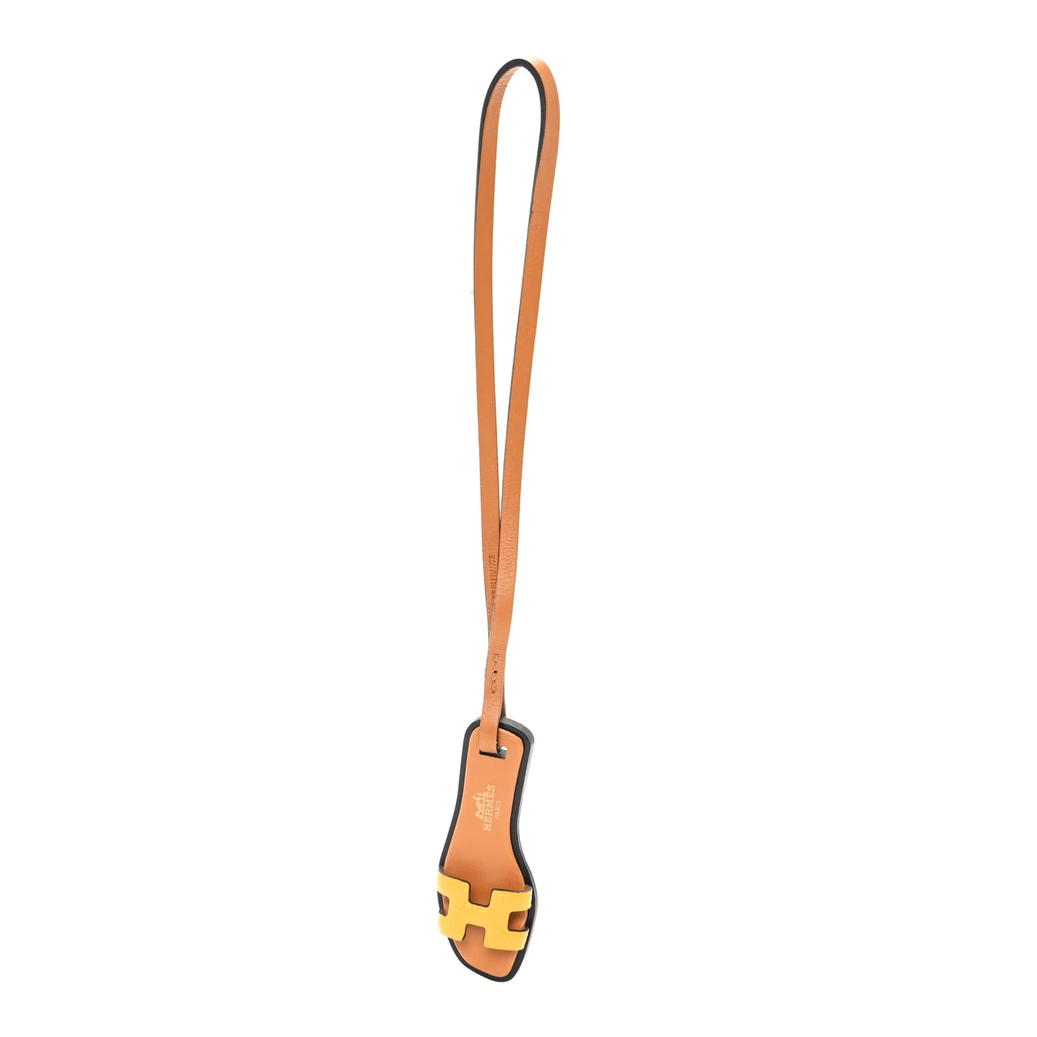 Epsom Butler Calfskin Hunter Oran Nano Bag Charm Jaune Poussin