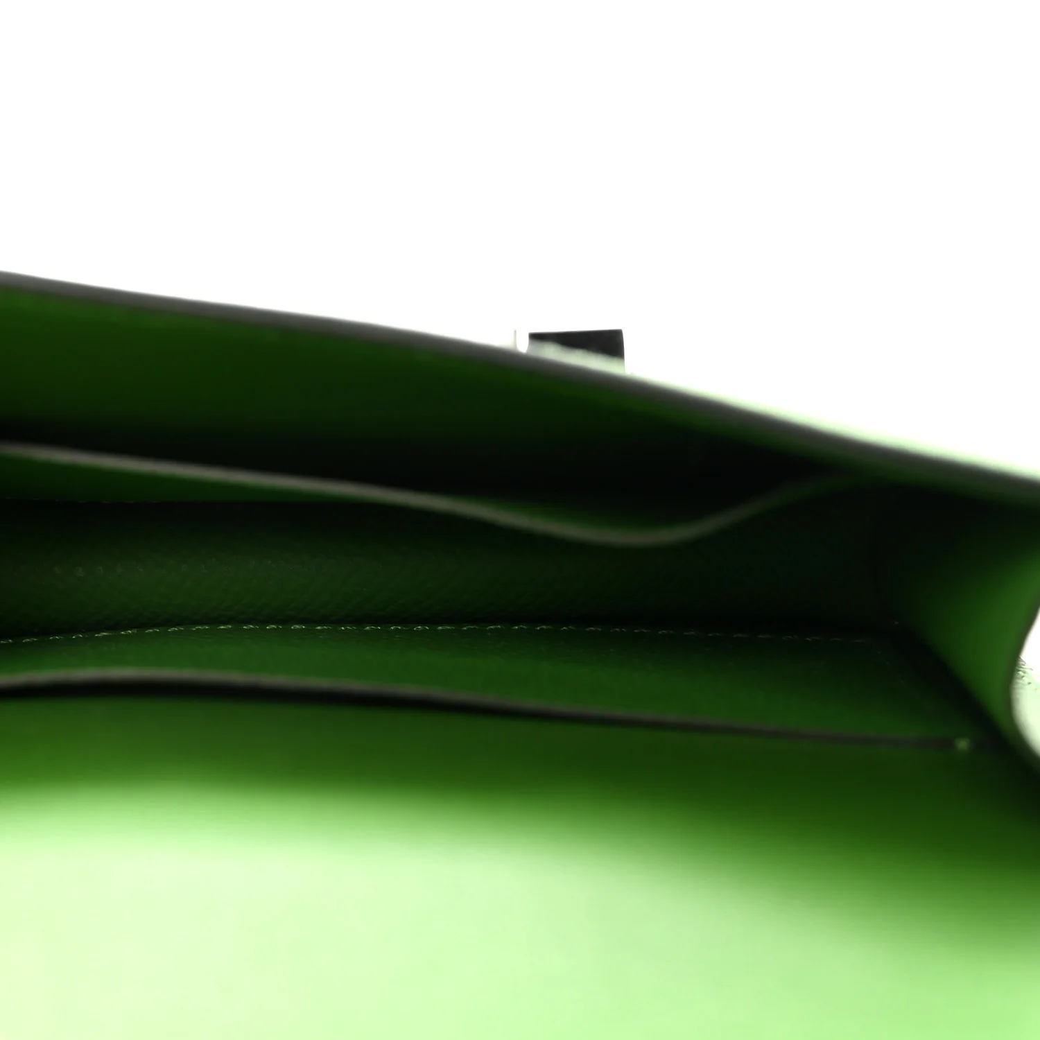 Epsom Enamel Constance Slim Wallet Vert Yucca Celeste - Image 6