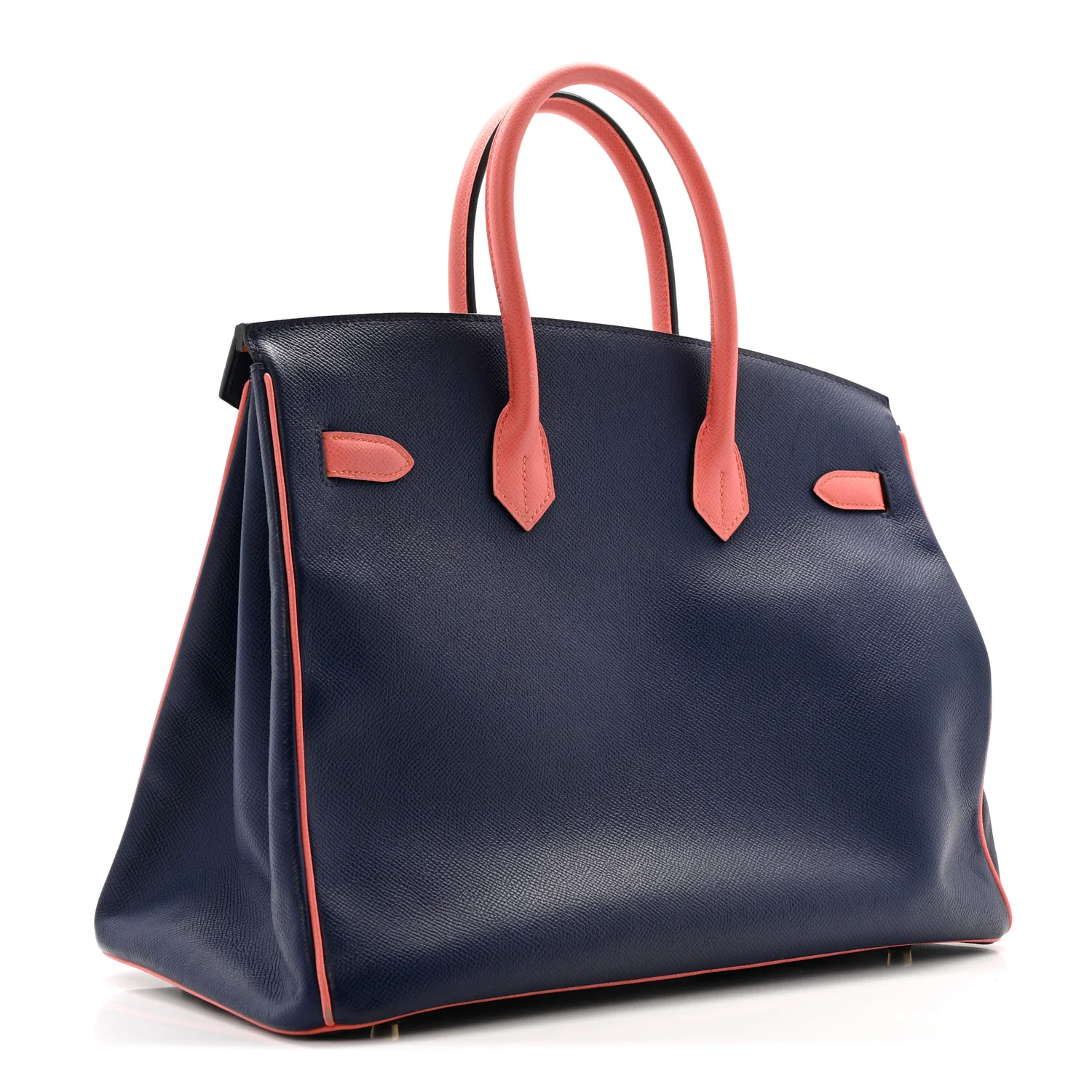 Epsom Horseshoe Birkin 35 Bleu Saphir Flamingo - Image 3