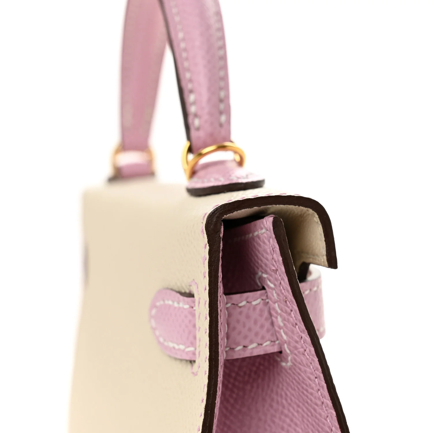 Epsom Horseshoe Mini Kelly Sellier 20 Craie Mauve Sylvestre - Image 14
