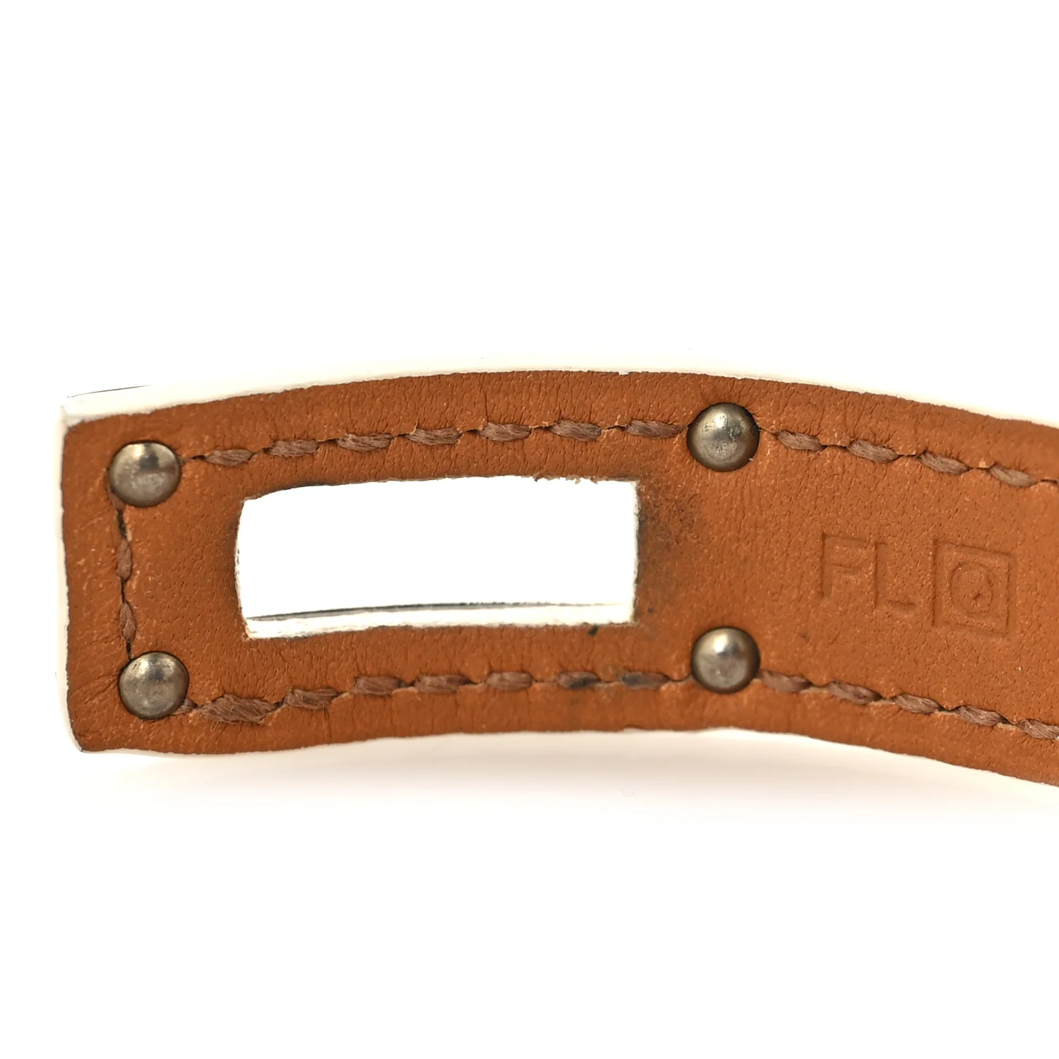 Epsom Kelly Double Tour Bracelet M White - Image 6