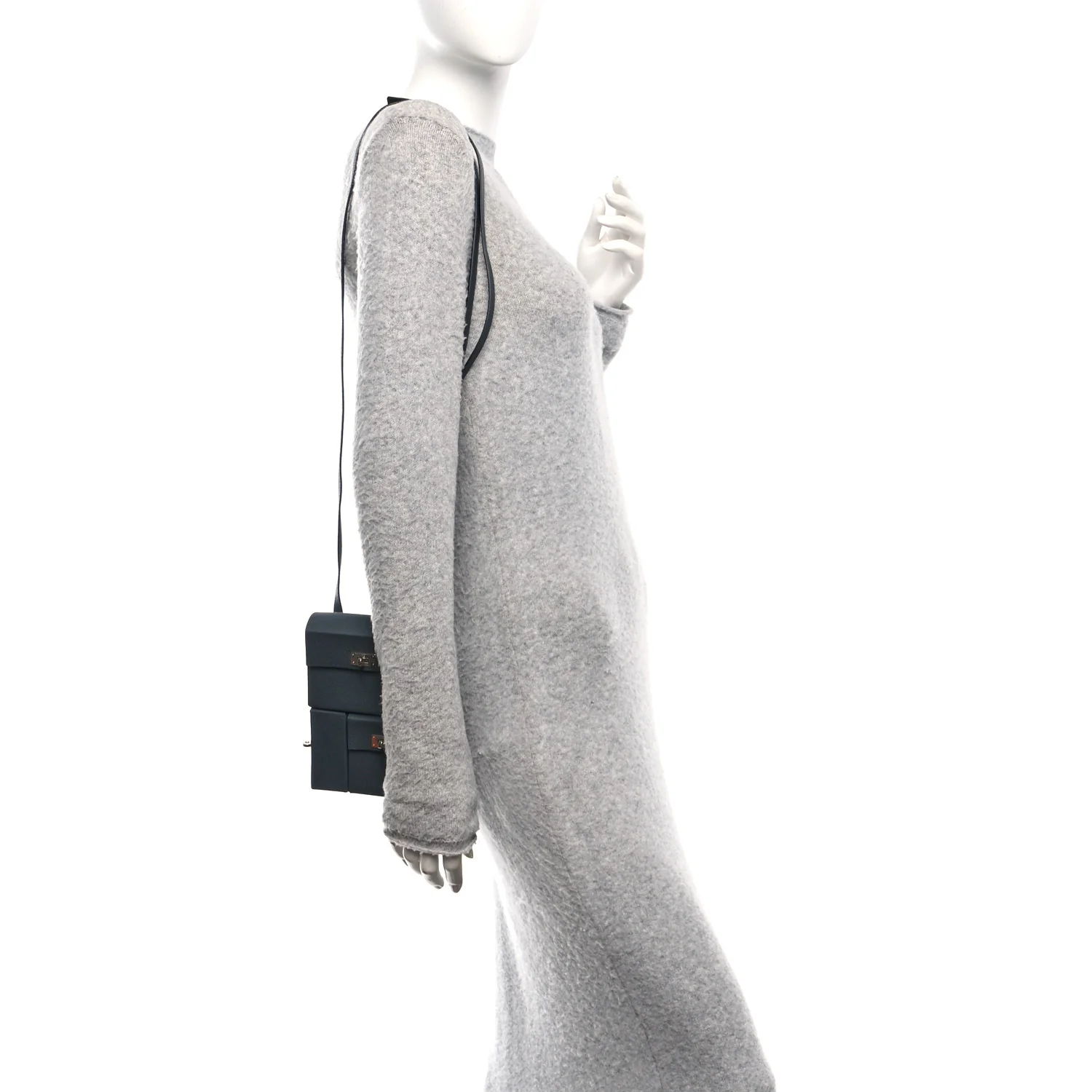 Epsom Kelly Multi Pocket Pochette To Go Gris Misty - Image 2