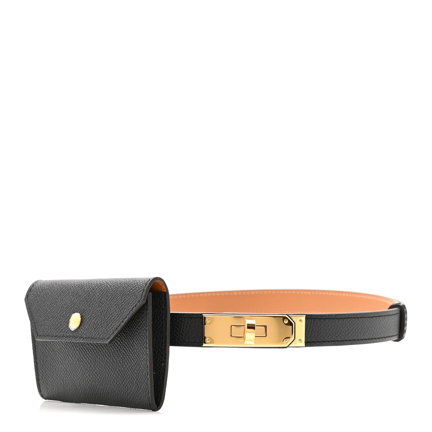 Epsom Kelly Pocket Belt Black