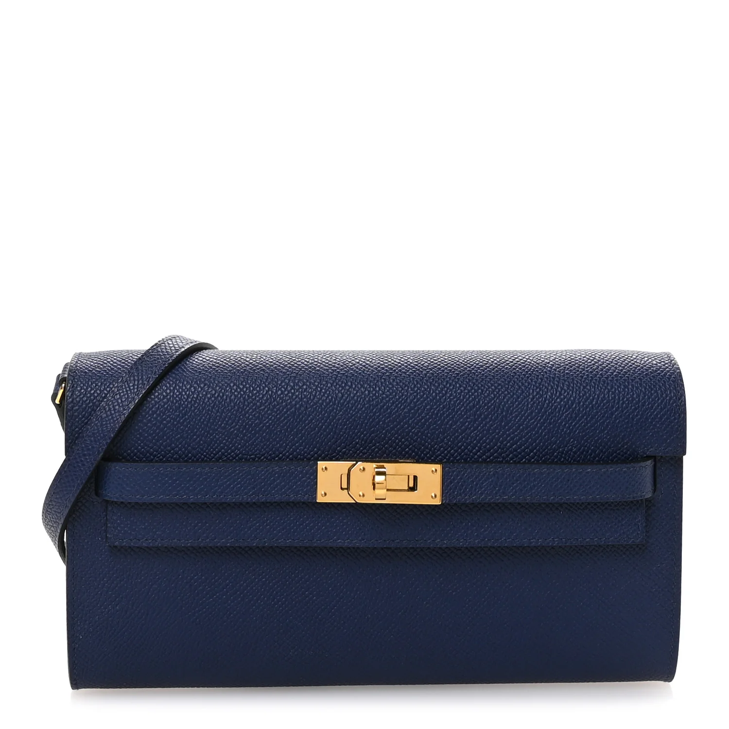 Epsom Kelly Wallet To Go Bleu Saphir