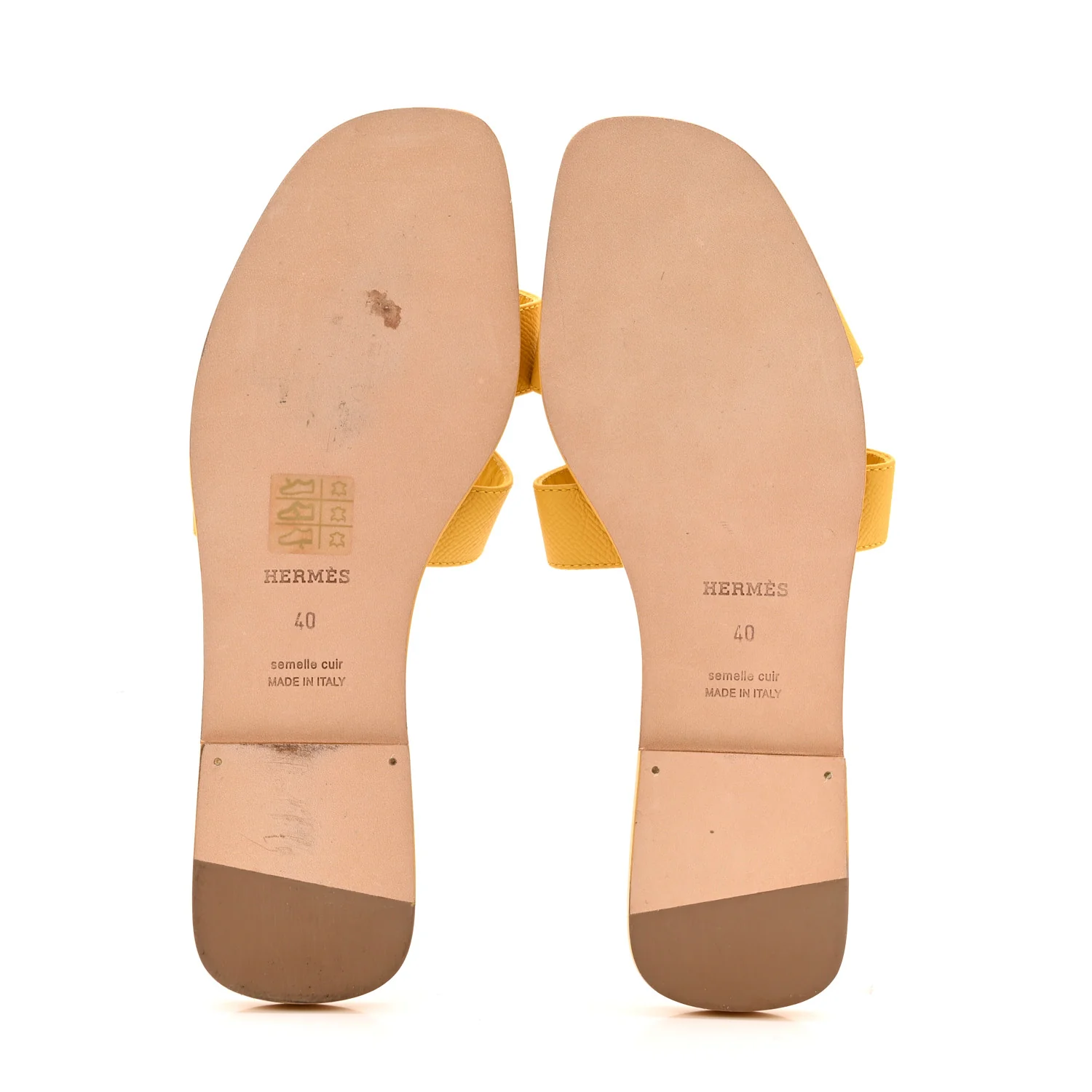 Epsom Oran Sandals 40 Jaune Sable - Image 6