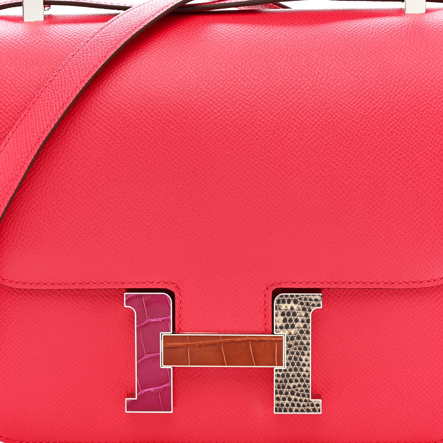 Epsom Shiny Alligator Lizard Constance 24 Rose Extreme Rose Poupre Etru Ombre - Image 8