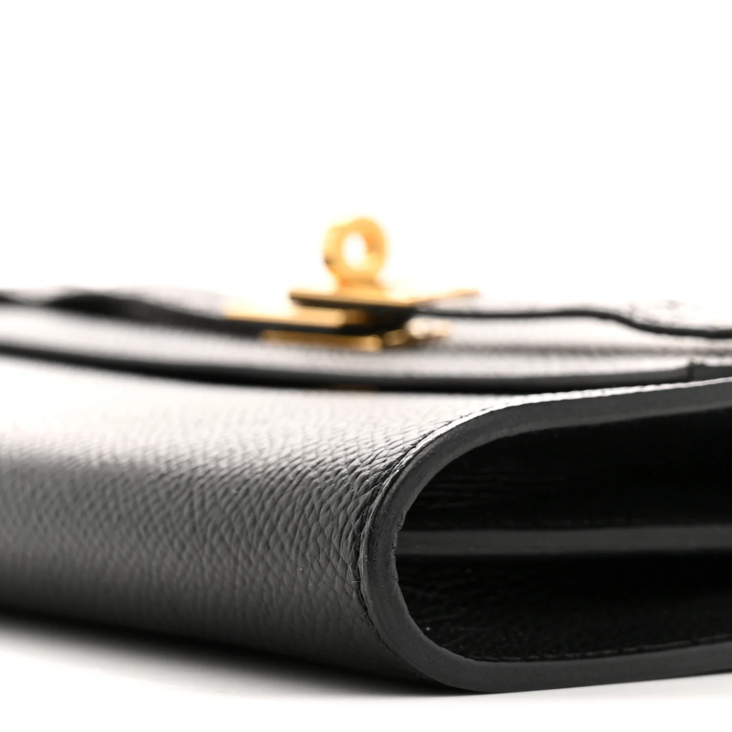 Epsom Shiny Alligator Touch Kelly Wallet To Go Black - Image 10
