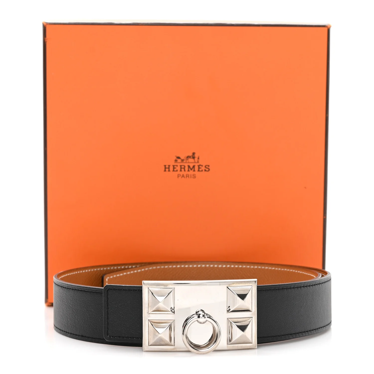 Epsom Swift 24mm Collier De Chien CDC Belt 75 30 Gold Black - Image 5