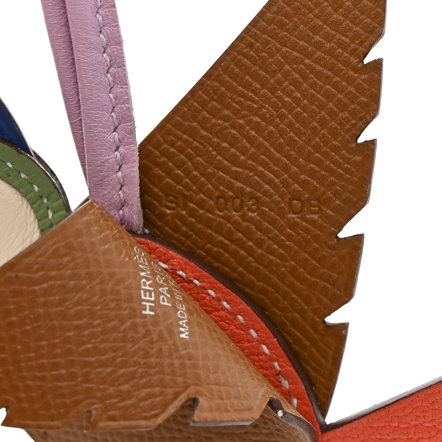 Epsom Swift Chevre Mysore Birdy Bag Charm Mauve Sylvestre Vert Poppy Gold Nata Craie - Image 4