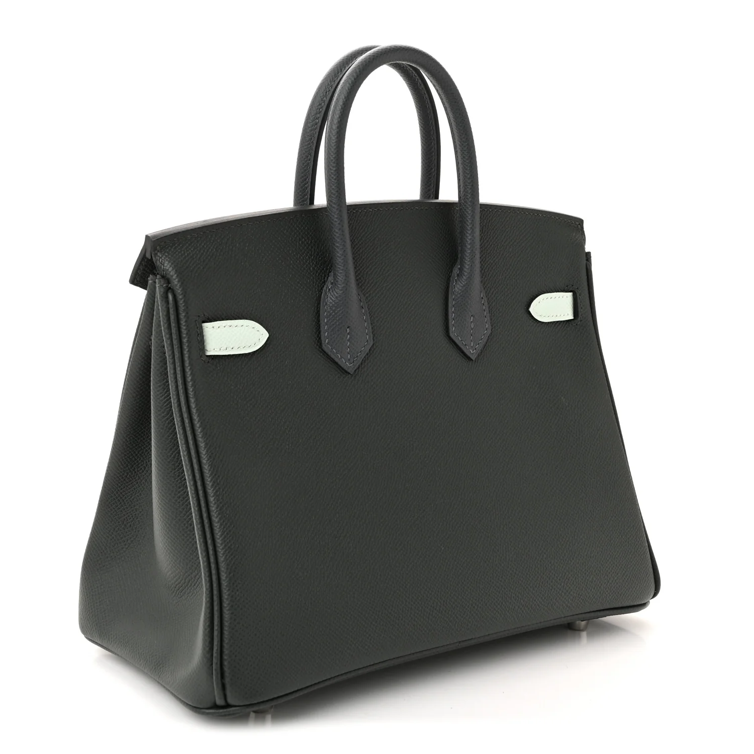 Epsom Tri-Color Birkin 25 Vert Fonce Ardoise Vert Peppermint - Image 3