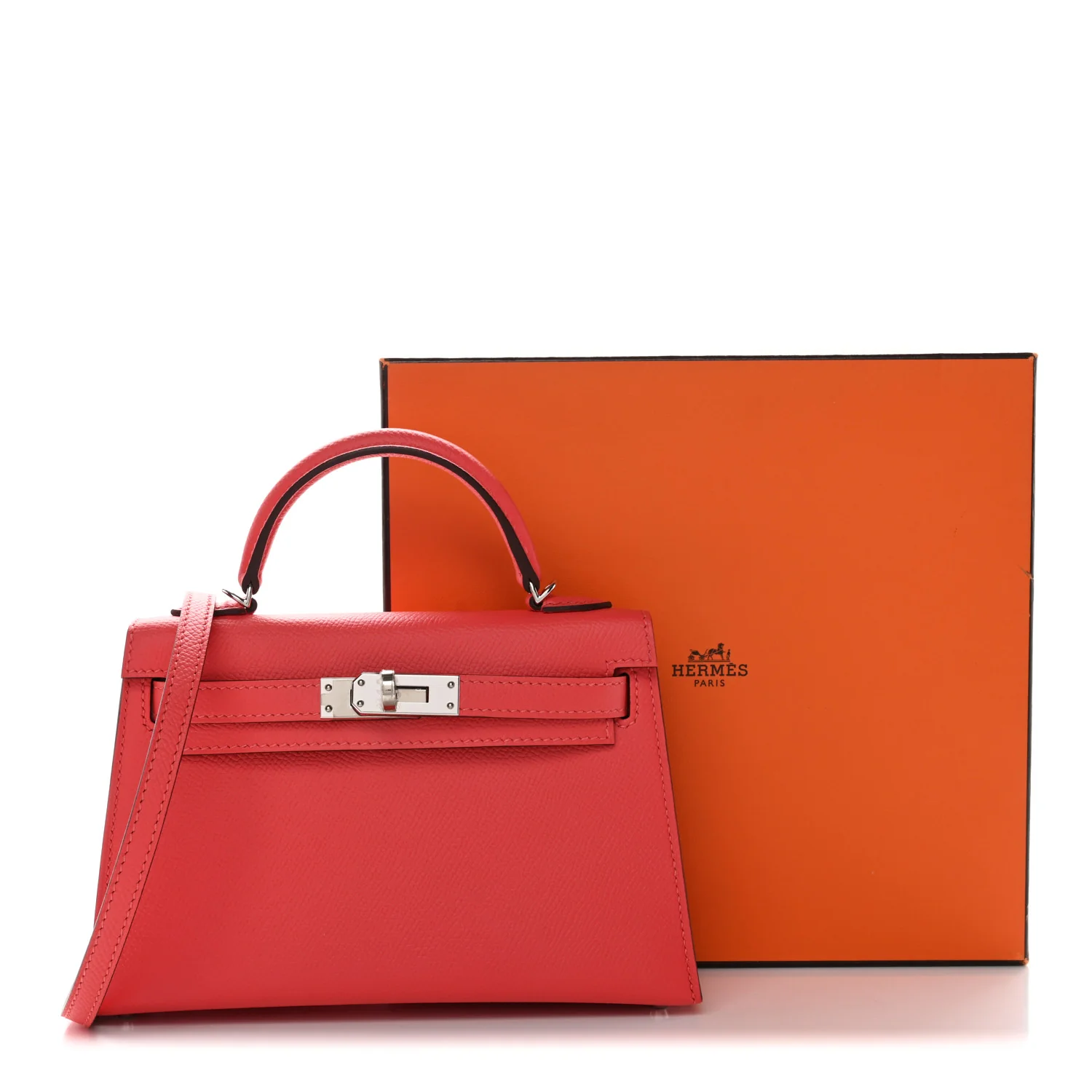 Epsom Verso Mini Kelly Sellier 20 Rose Jaipur Rouge Vif - Image 29