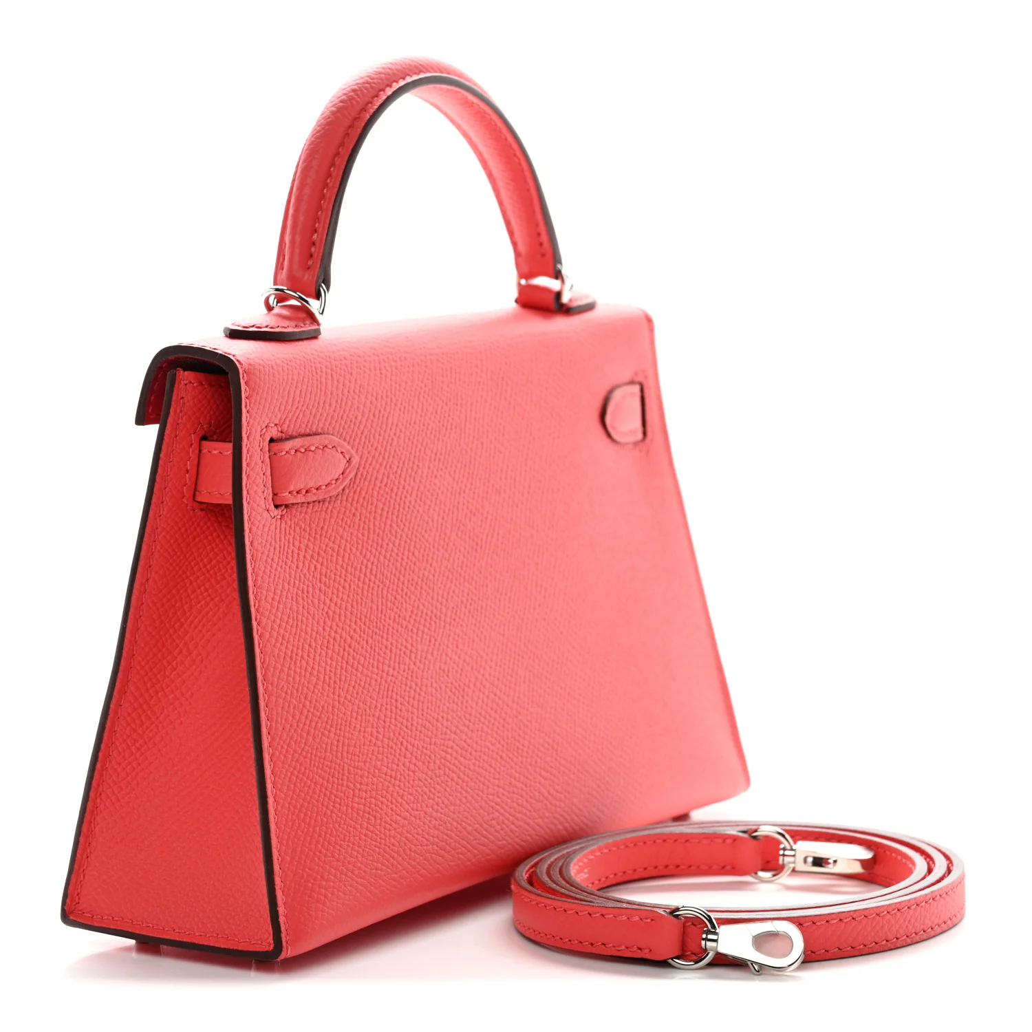 Epsom Verso Mini Kelly Sellier 20 Rose Jaipur Rouge Vif - Image 5
