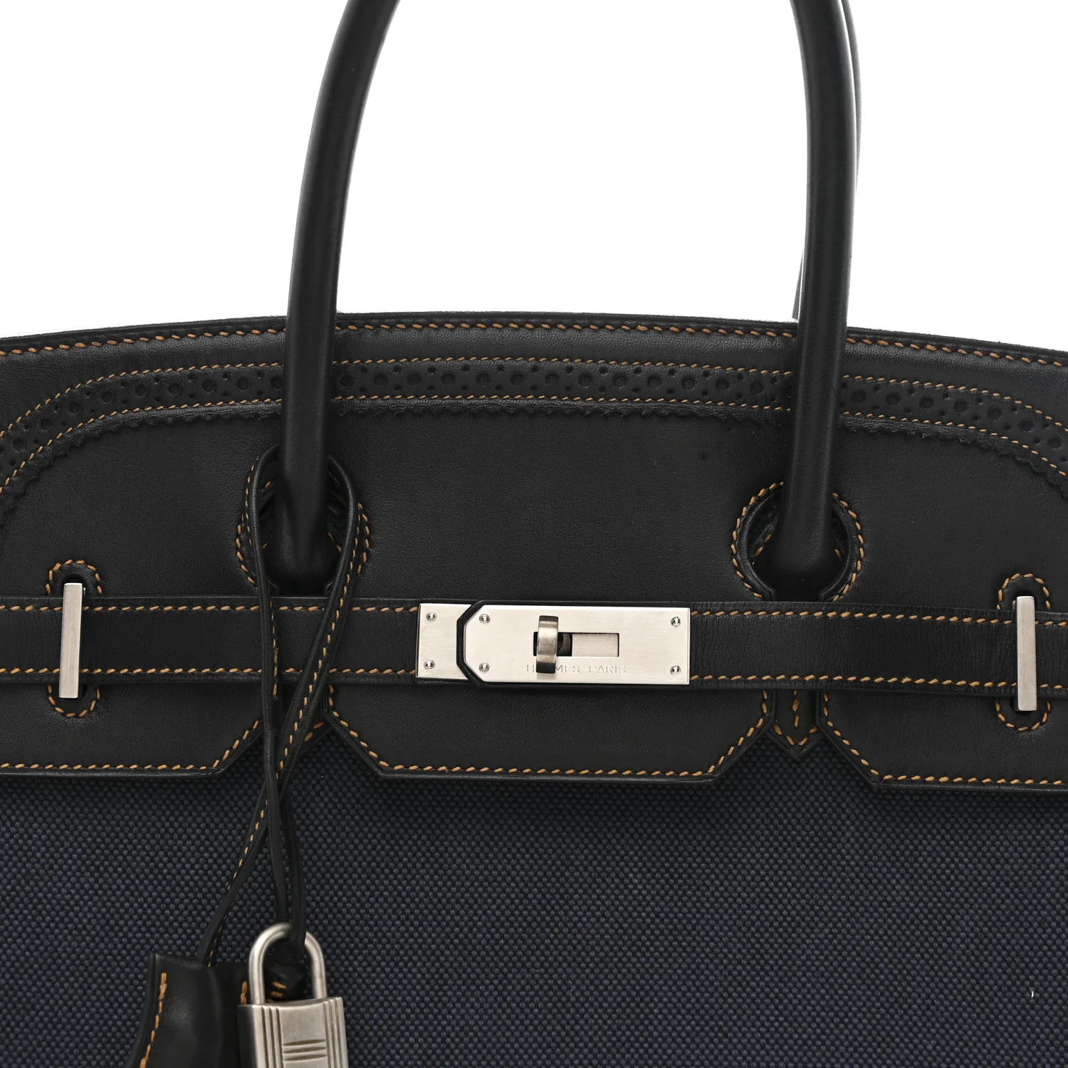 Evercalf Toile Ghillies Birkin 35 Black Denim Fonce - Image 8