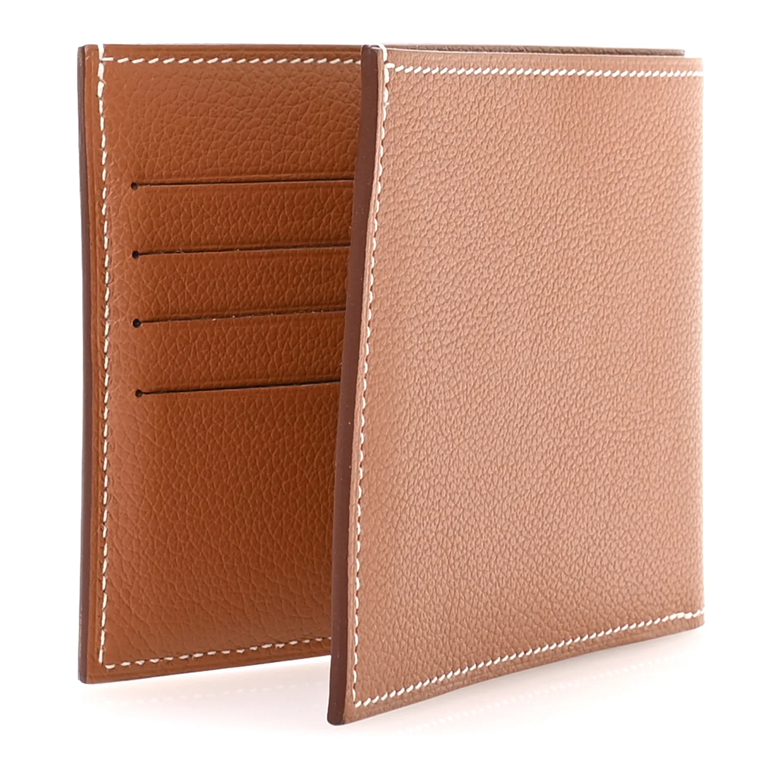 Evercolor Citizen Twill Compact Wallet Gold Bleu De France Bleu Saphir - Image 3
