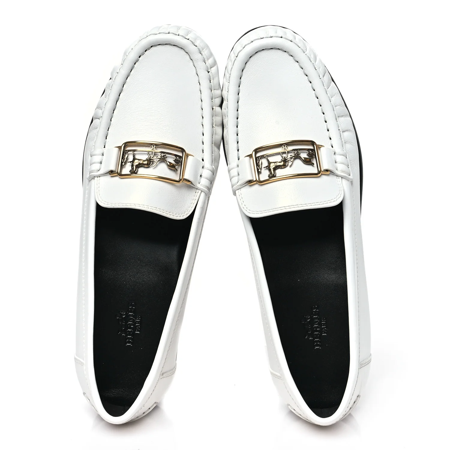 Glazed Nappa Womens Kessy Loafer 39 White - Image 2