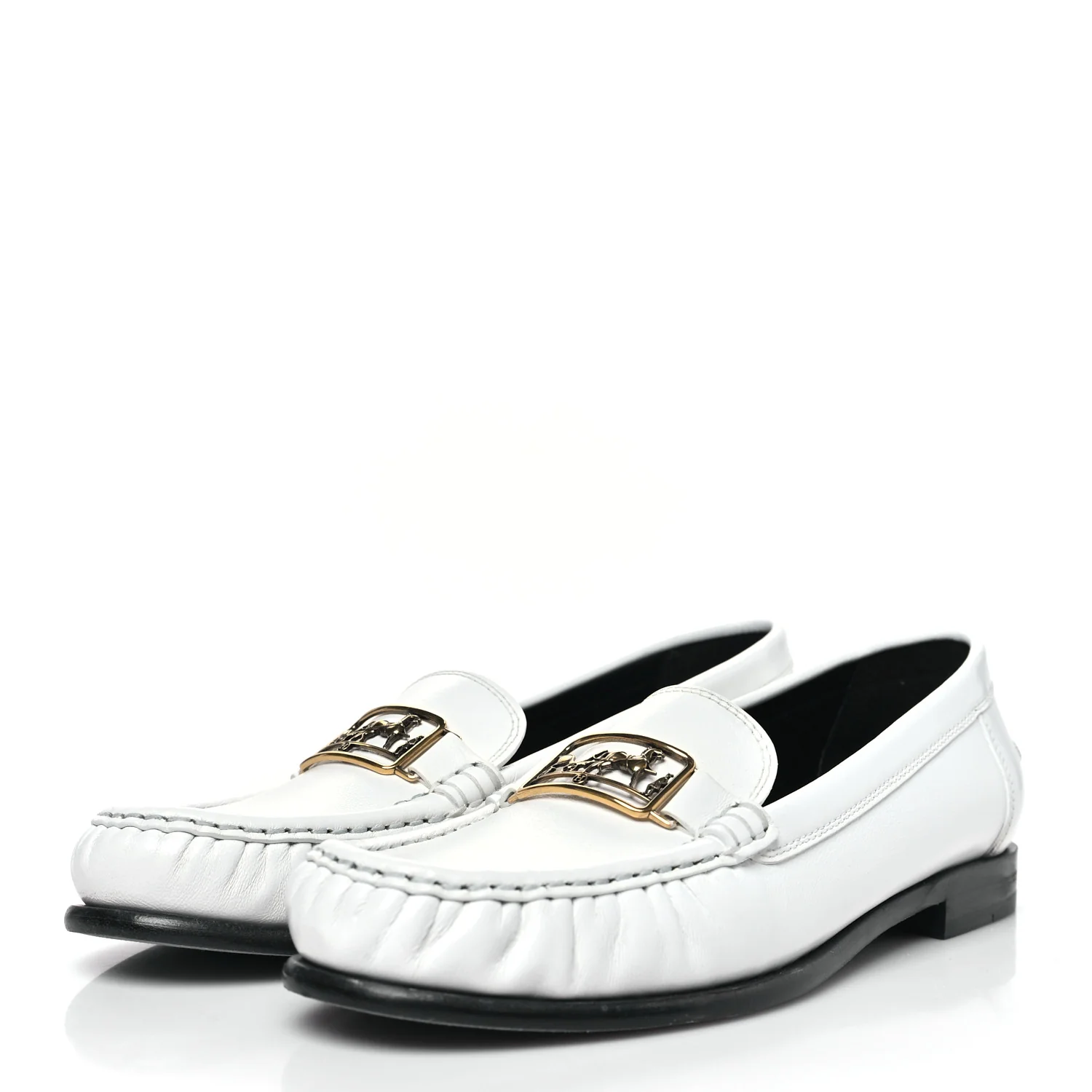Glazed Nappa Womens Kessy Loafer 39 White - Image 4
