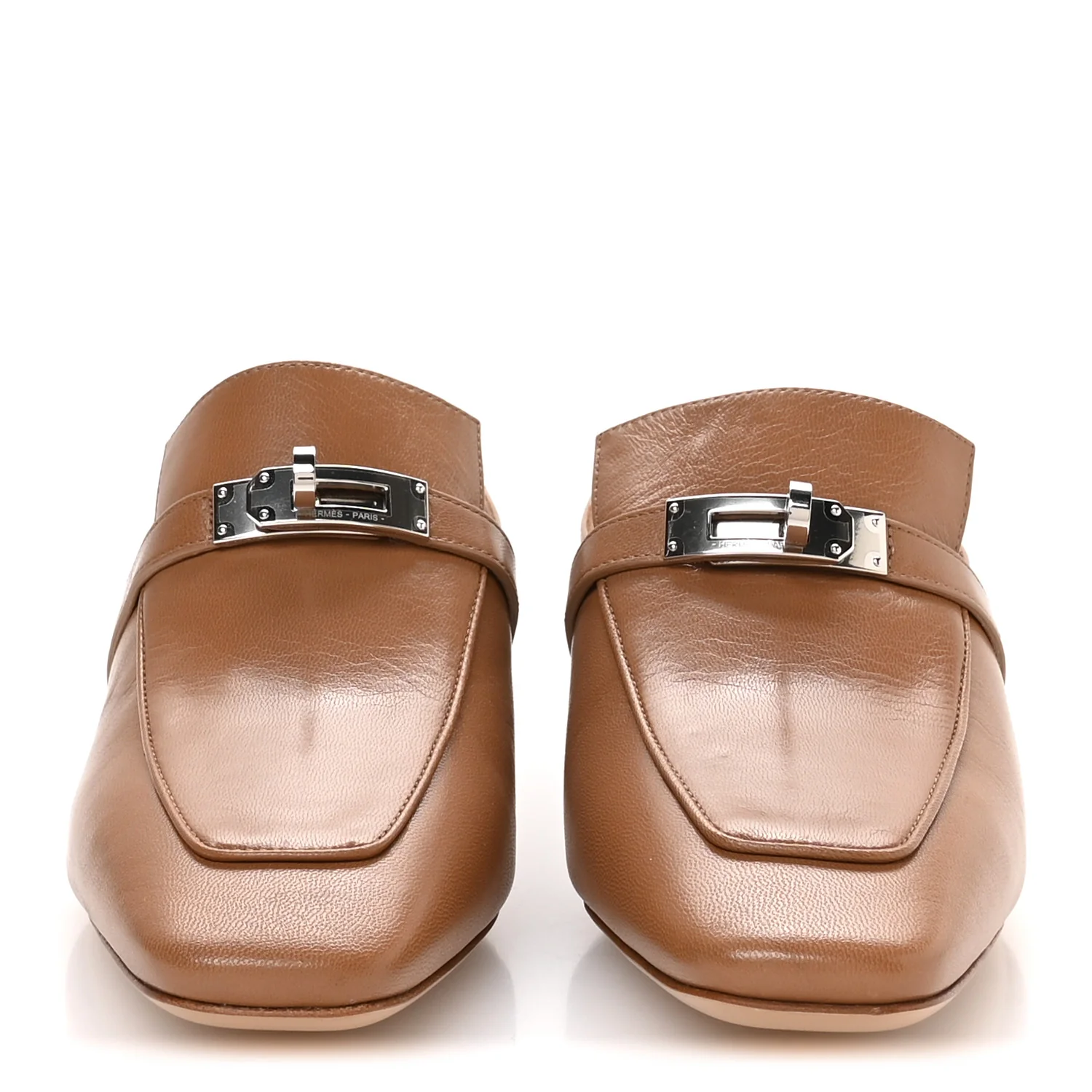 Goatskin Blossom Mules 38.5 Marron Havane - Image 3