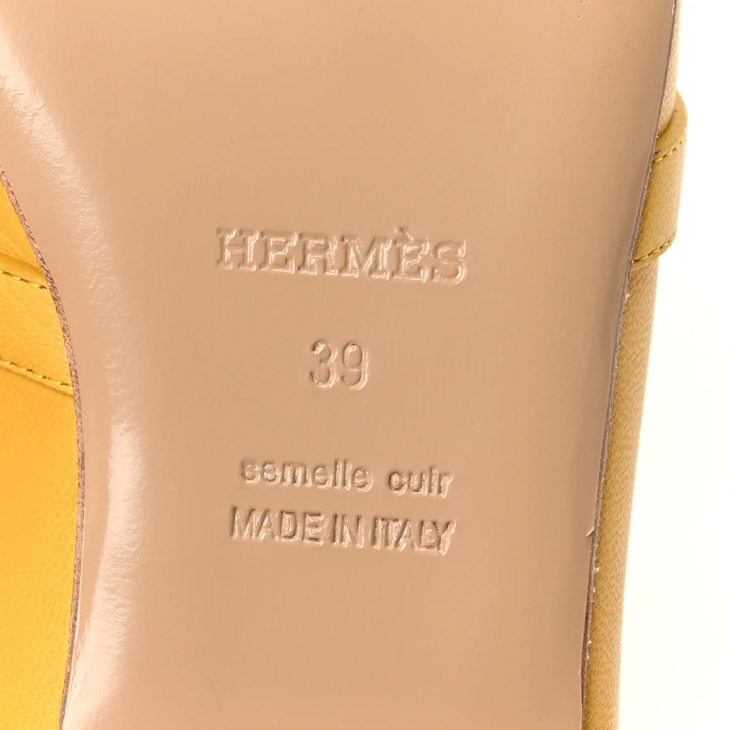 Goatskin Oz Mules 39 Jaune Sable - Image 7